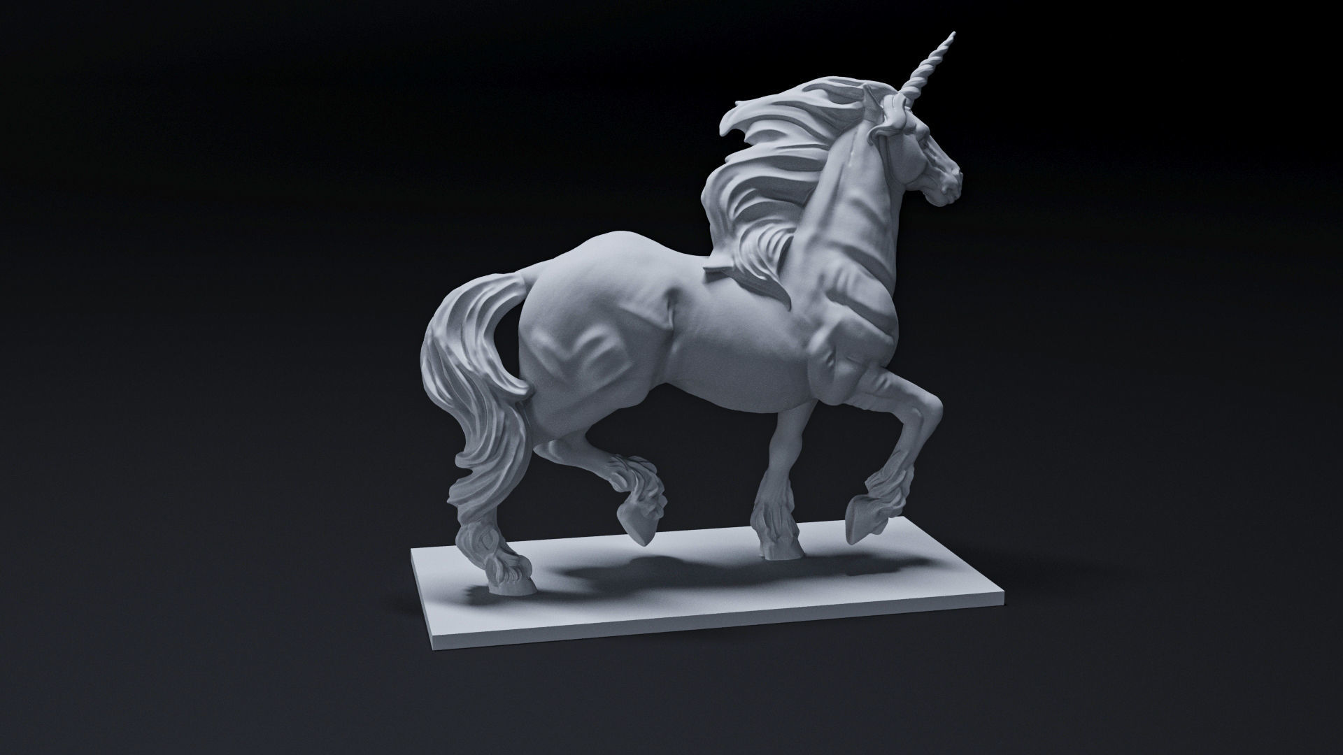 unicorn horse 3D print model_1
