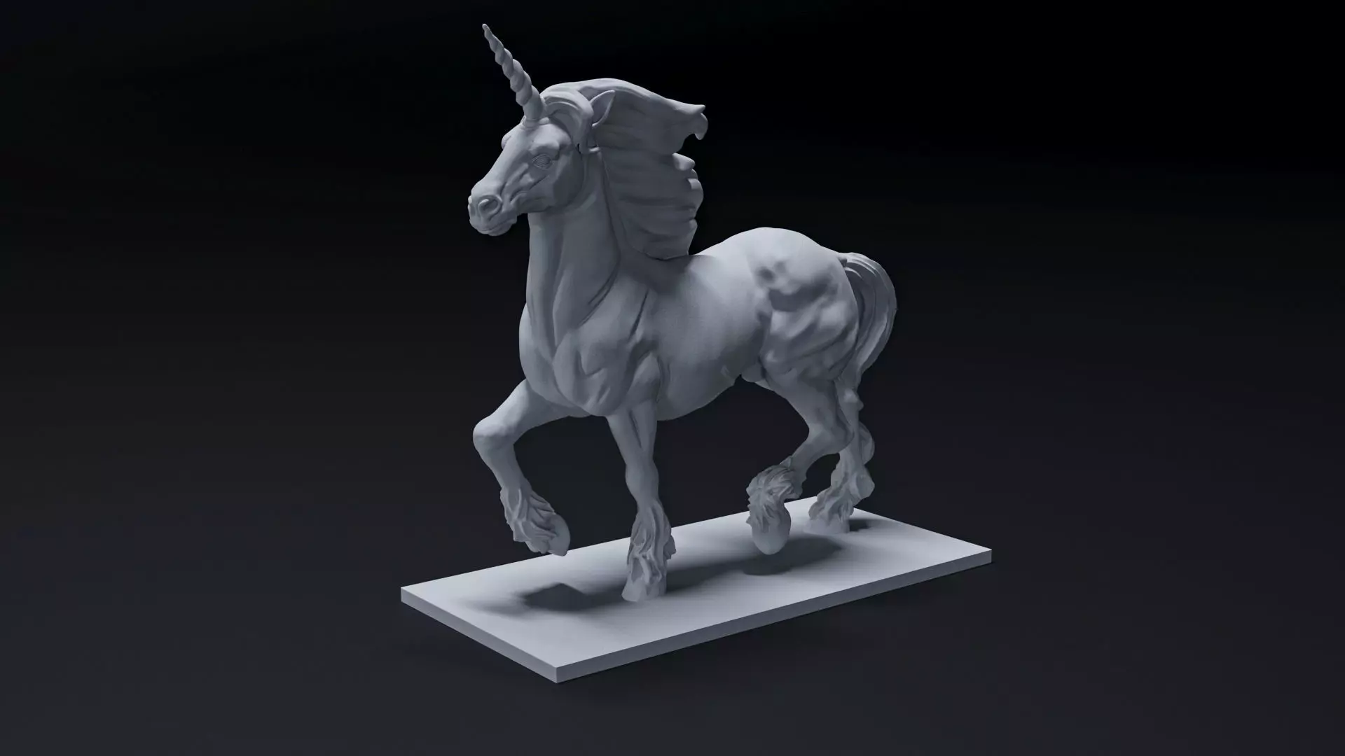 unicorn horse 3D print model_0