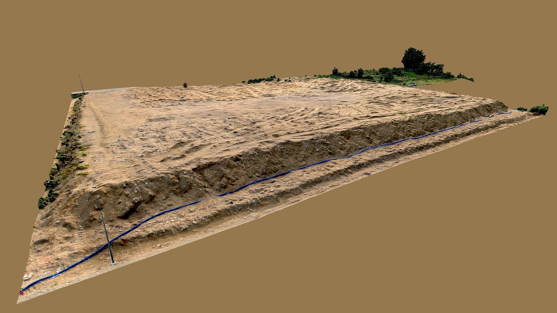 Construction site - clay embankment 3D model_2