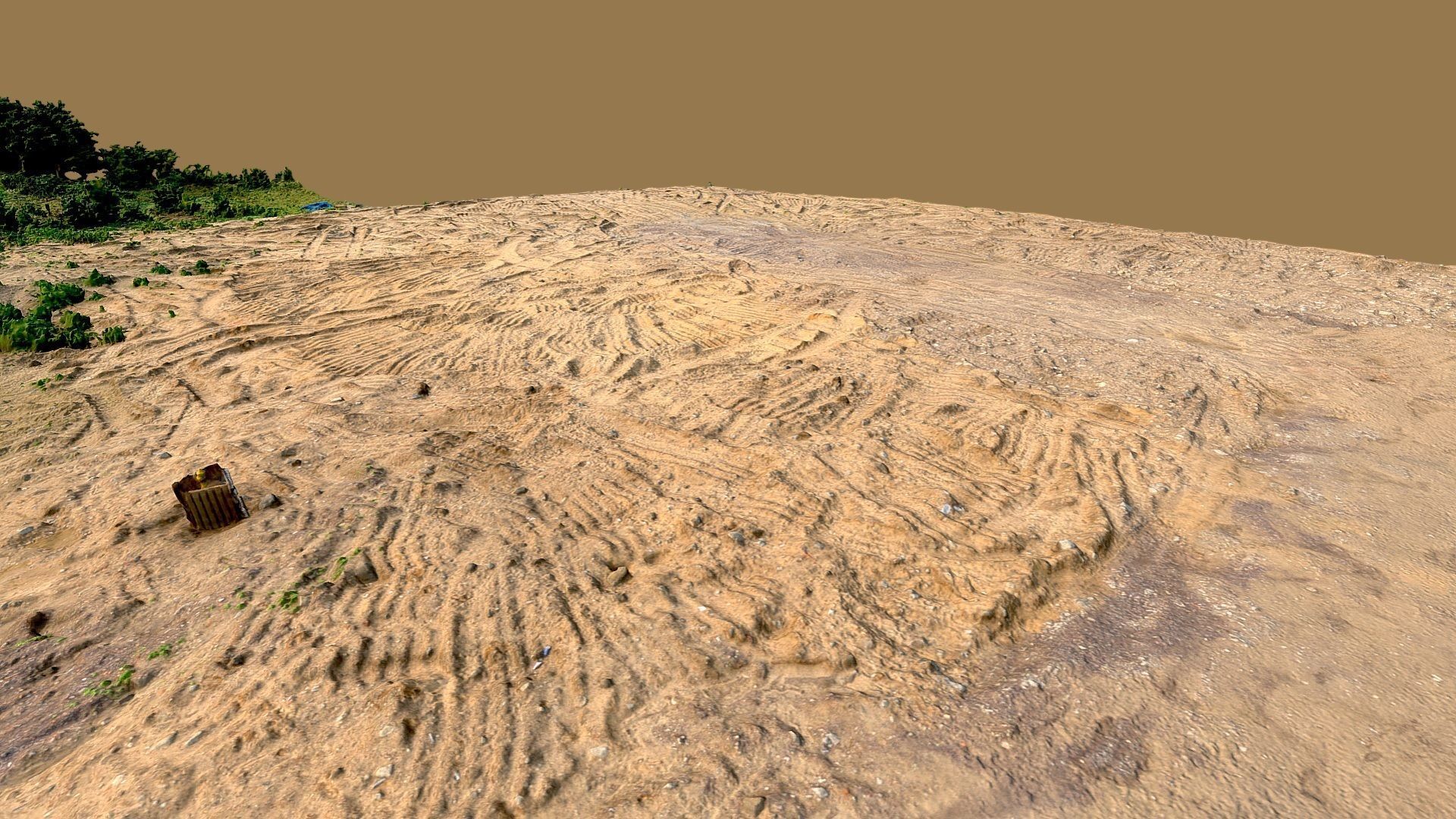 Construction site - clay embankment 3D model_3