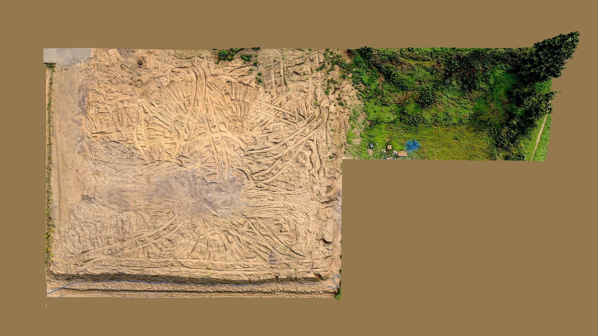 Construction site - clay embankment 3D model_4