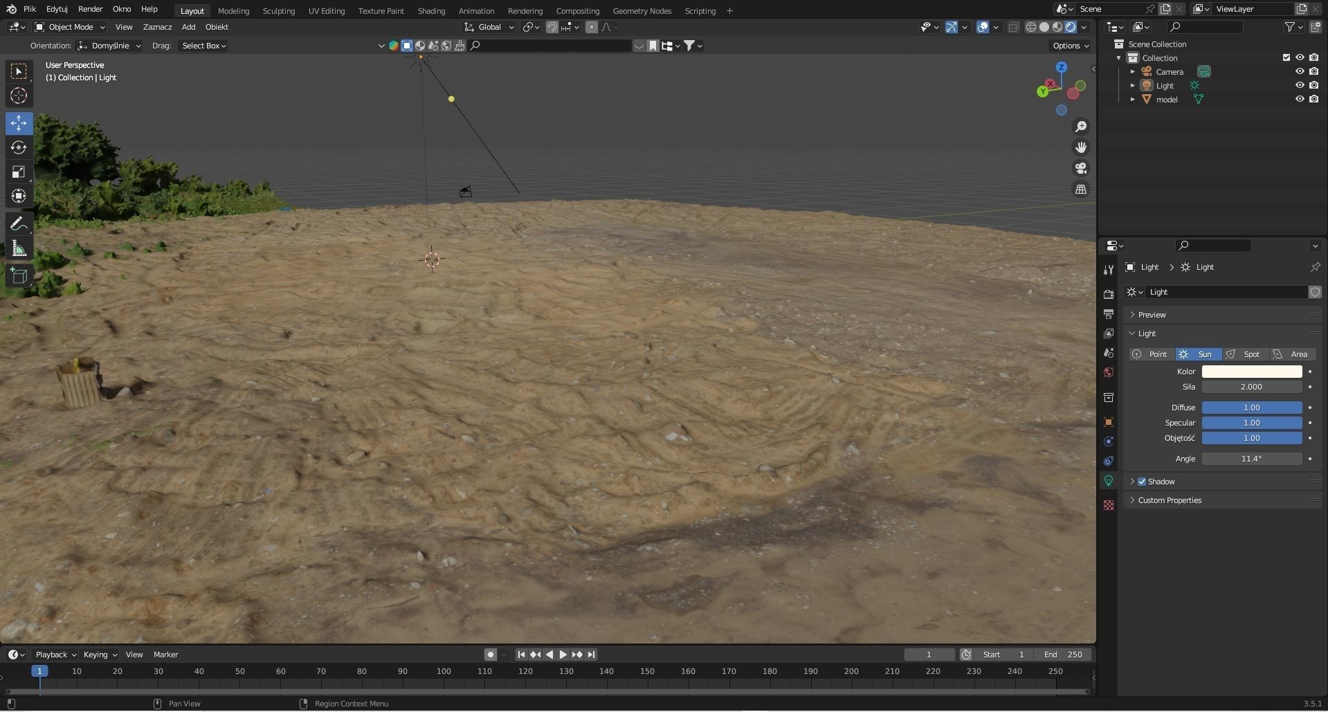 Construction site - clay embankment 3D model_7