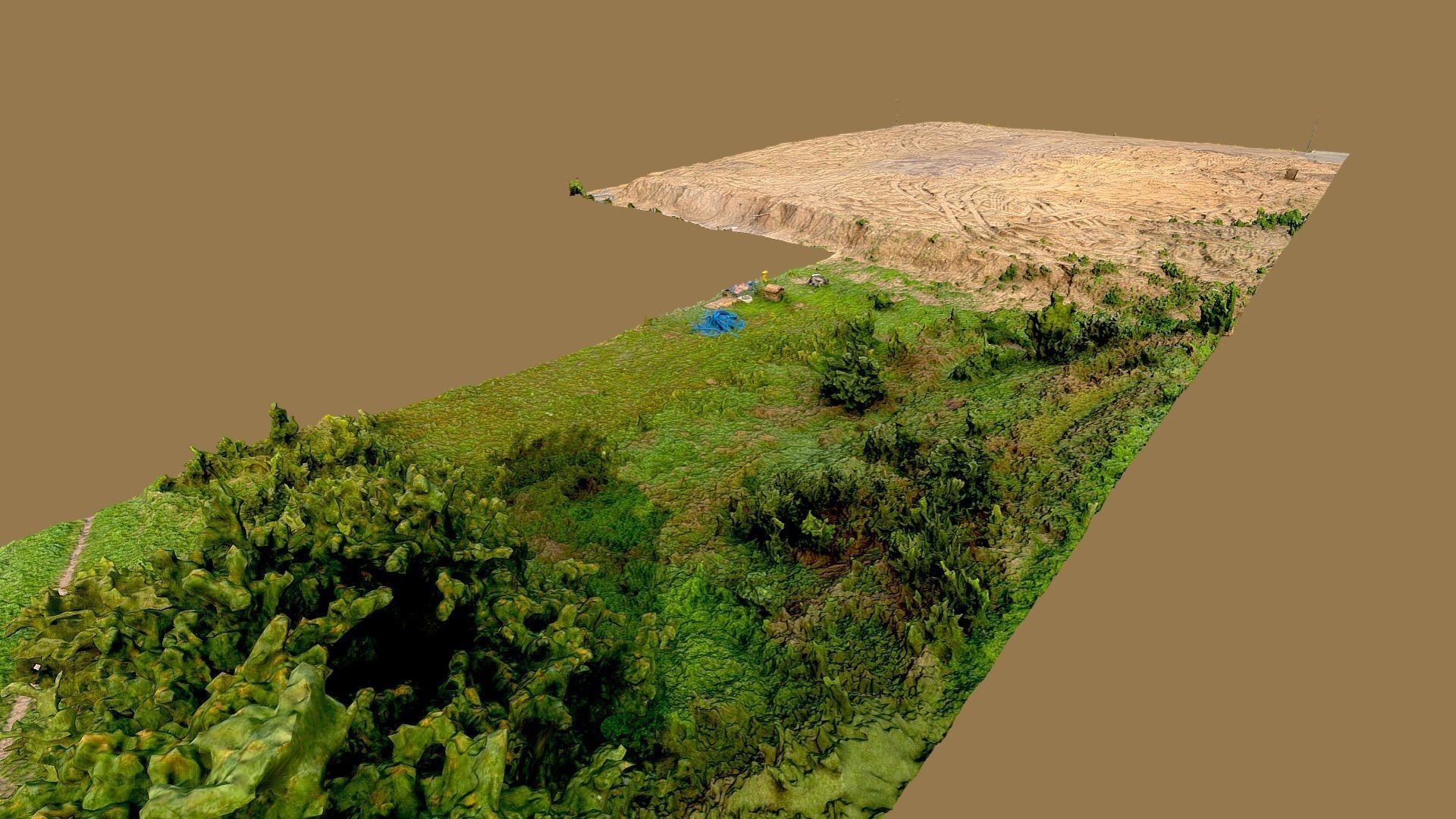 Construction site - clay embankment 3D model_5