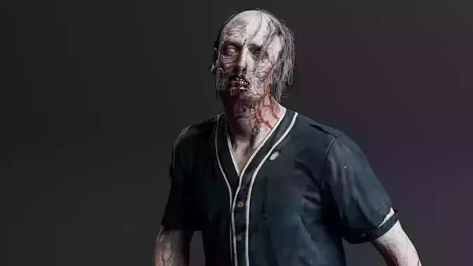 REALISTIC MALE ZOMBIE5 V2 Low-poly 3D model