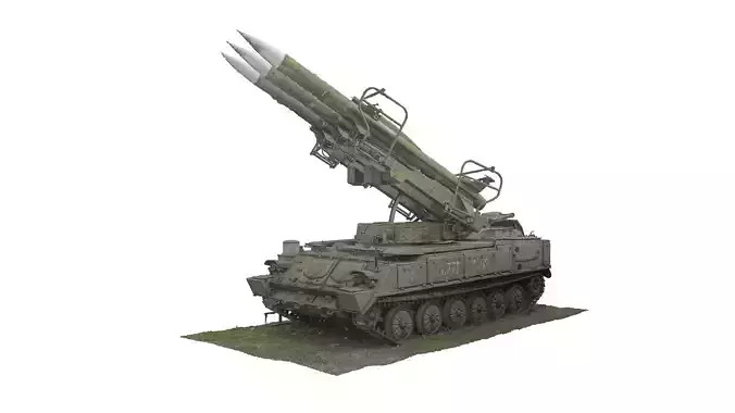 SPU 2 P25M1 launcher on the GM-568 tracked chassis 3D model