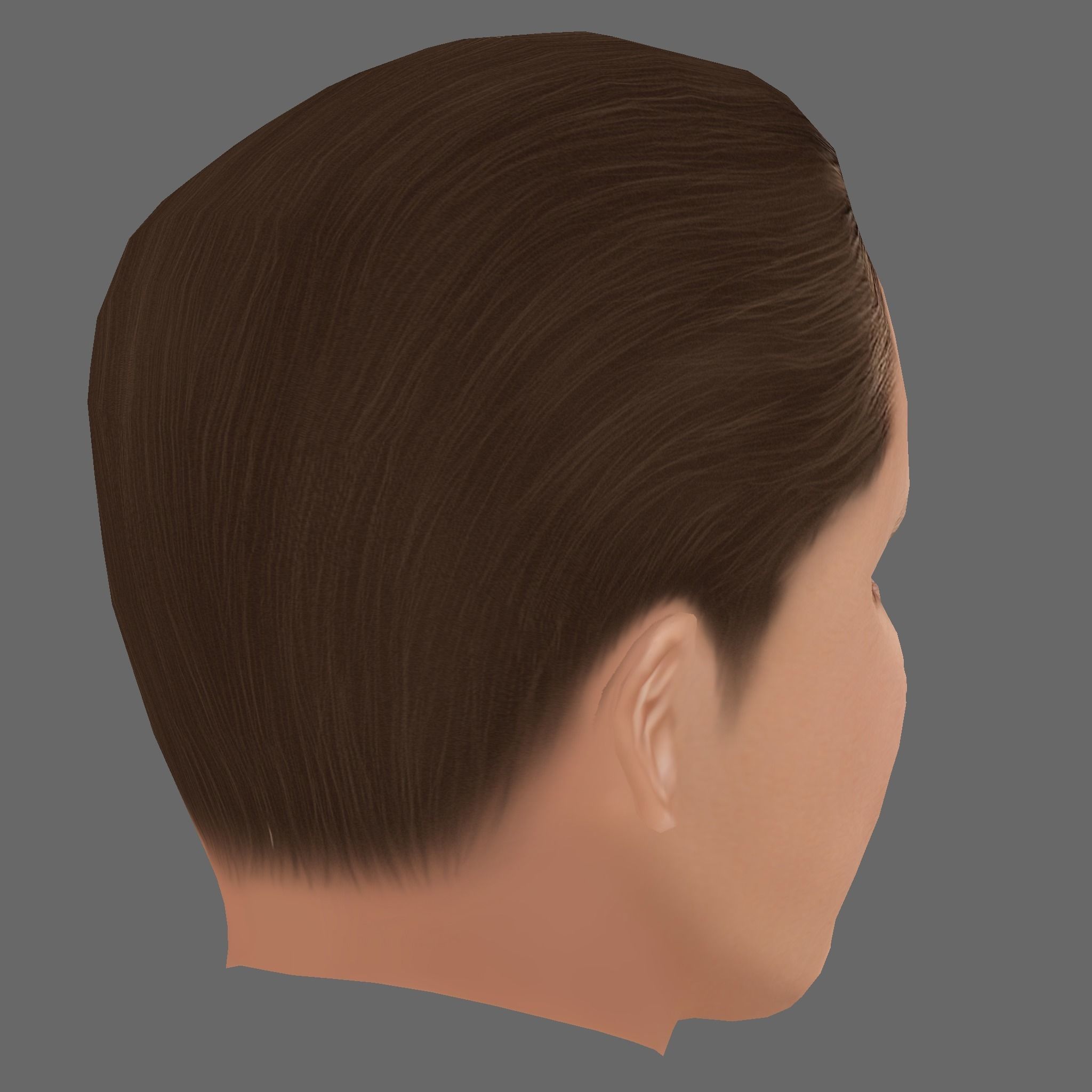 Daniel Craig Head - Low poly head for game Low-poly 3D model_4