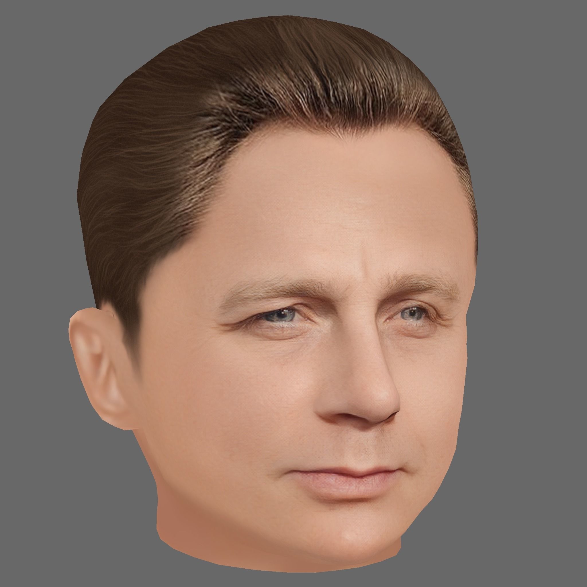 Daniel Craig Head - Low poly head for game Low-poly 3D model_6