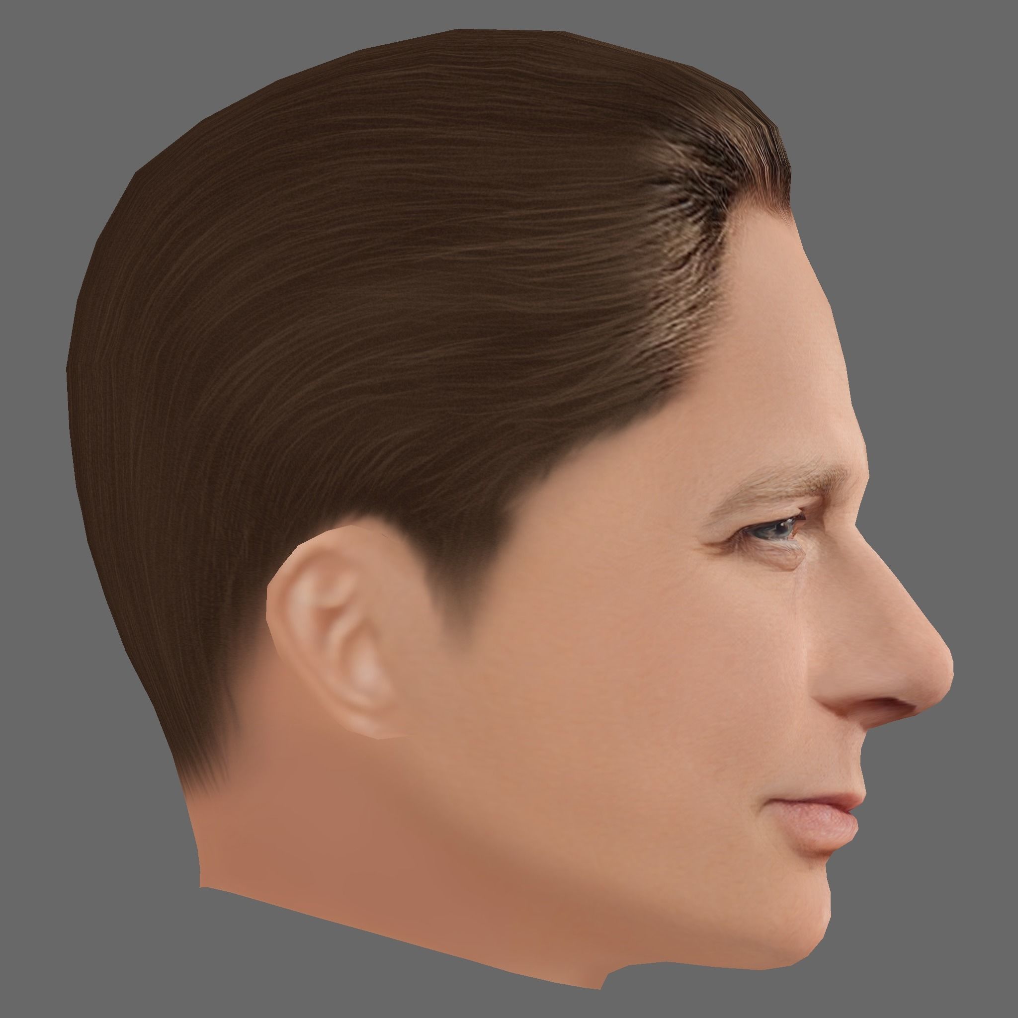 Daniel Craig Head - Low poly head for game Low-poly 3D model_5