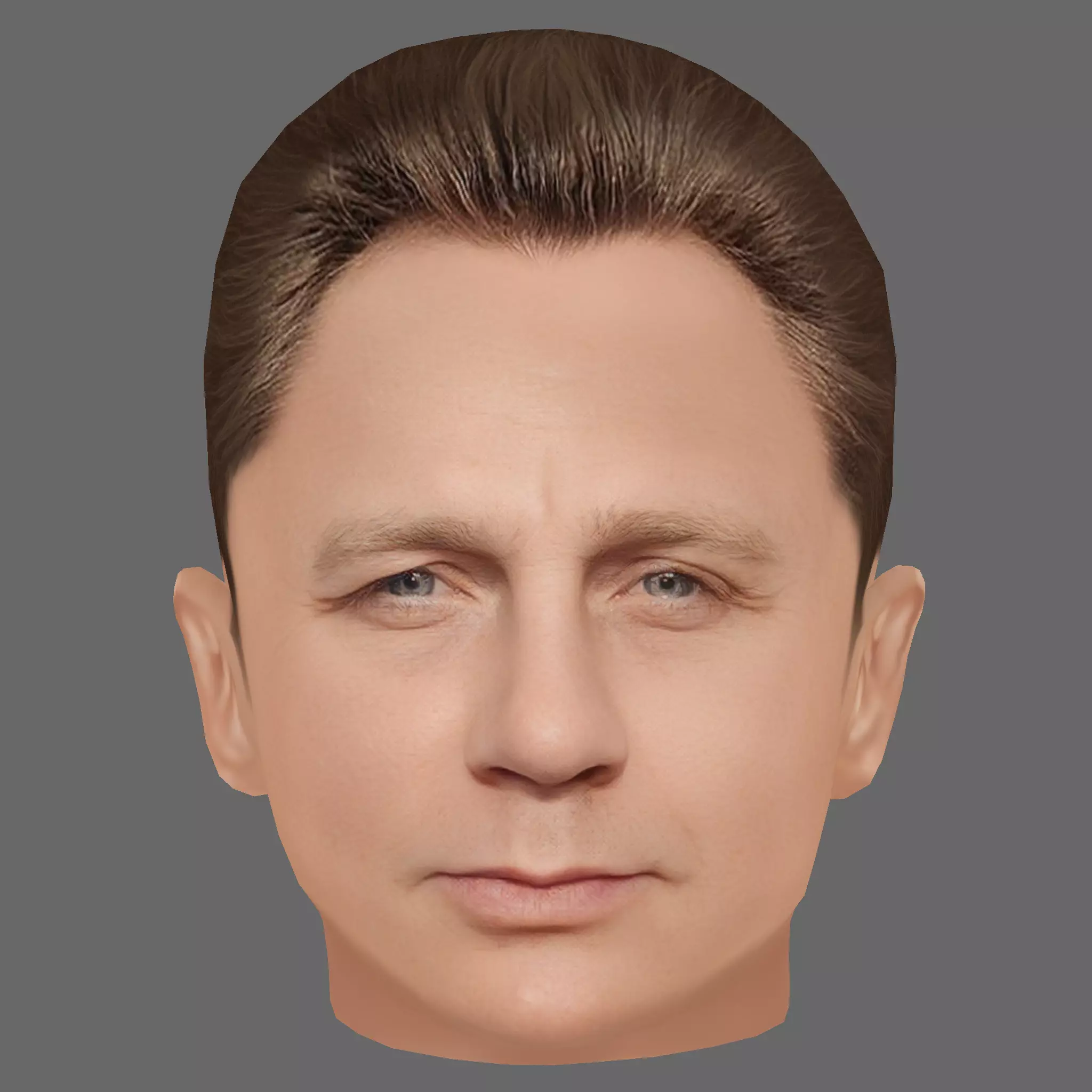Daniel Craig Head - Low poly head for game Low-poly 3D model_0