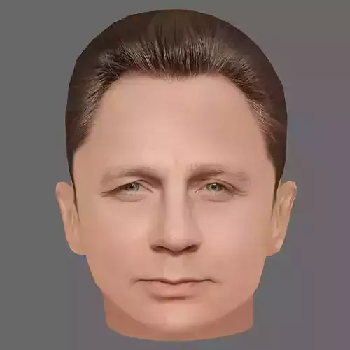 Daniel Craig Head - Low poly head for game