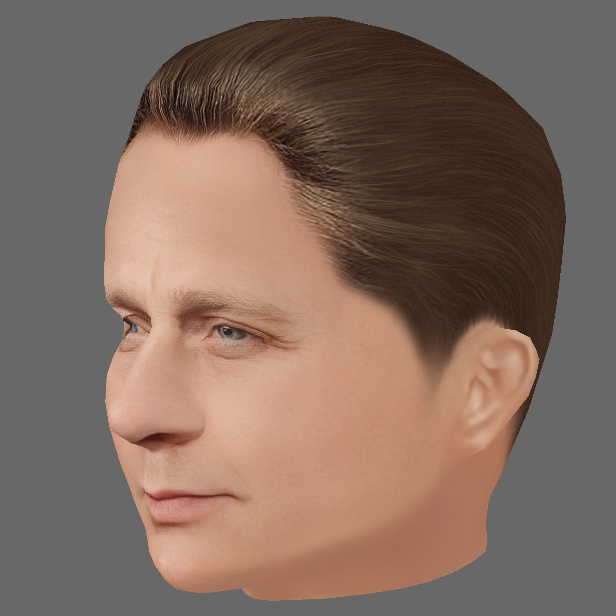 Daniel Craig Head - Low poly head for game Low-poly 3D model_1