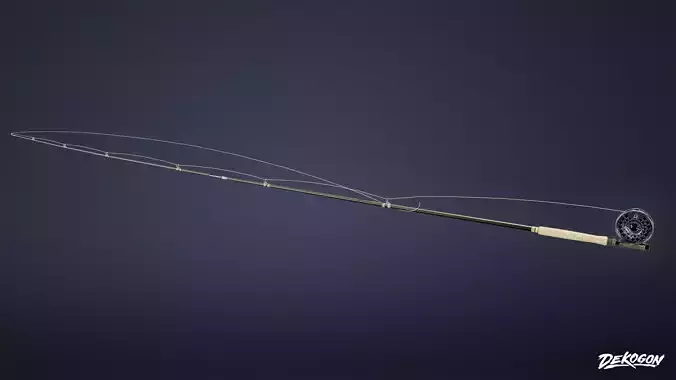 TOOLSHED - Fishing Pole 02 - LOW POLY Low-poly 3D model