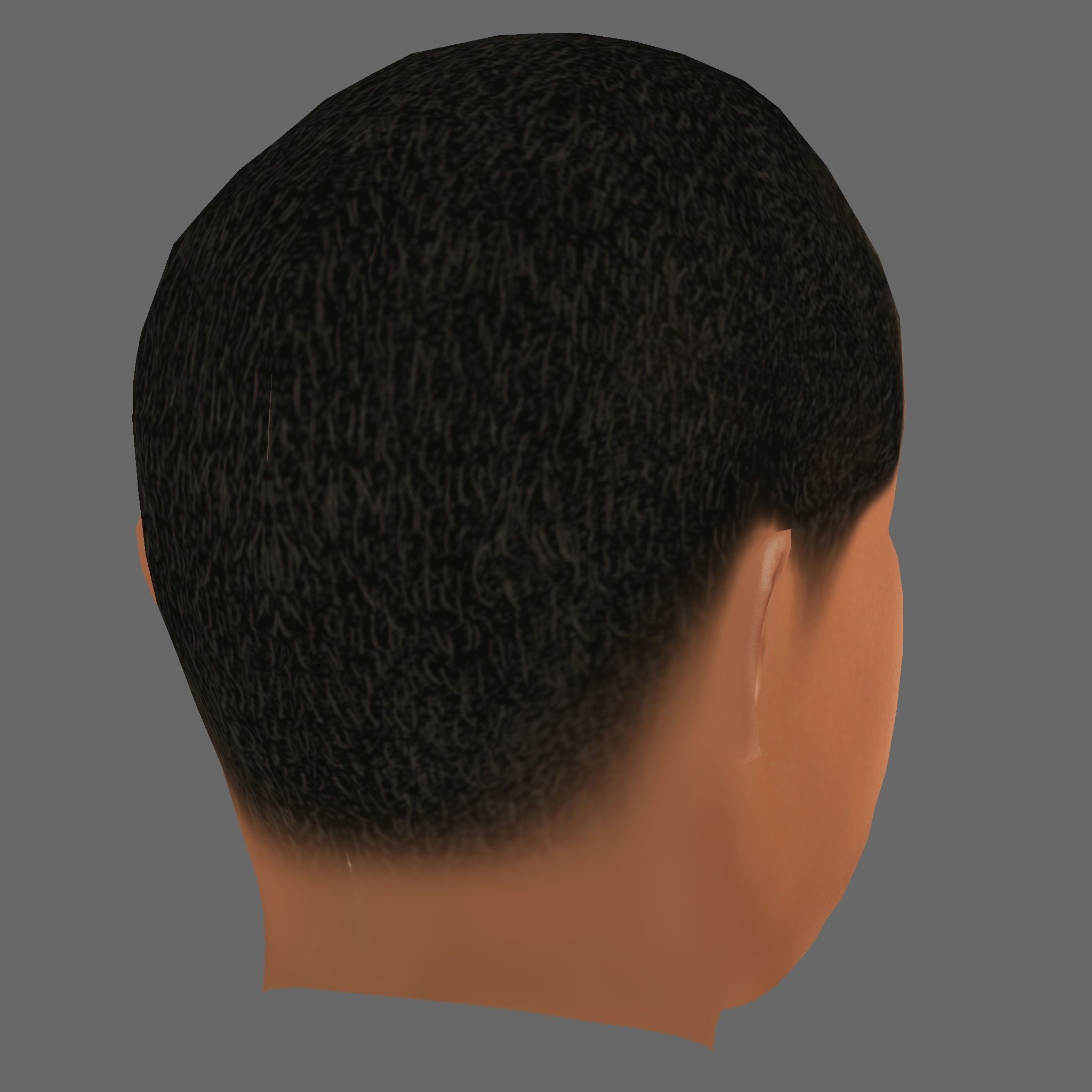 Daniel Washington Head - Low poly head for game Low-poly 3D model_4