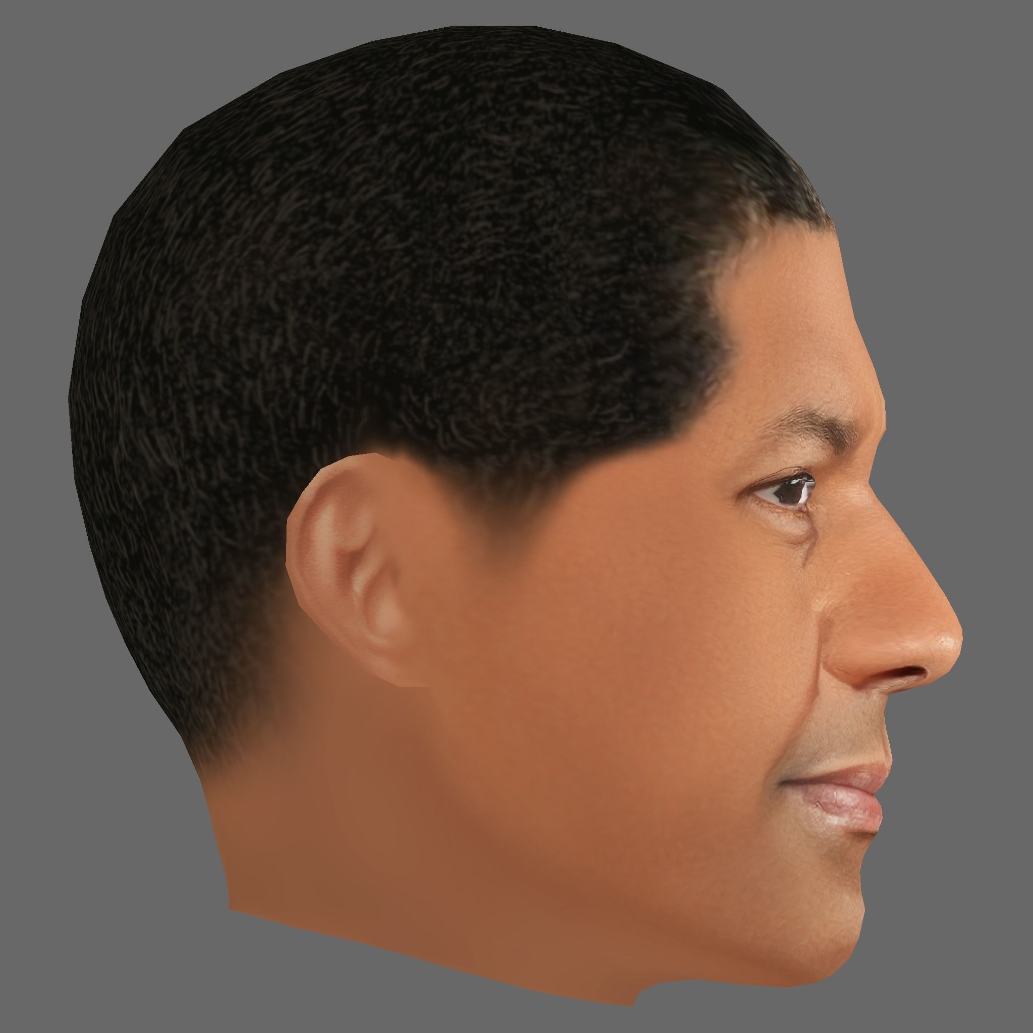 Daniel Washington Head - Low poly head for game Low-poly 3D model_5