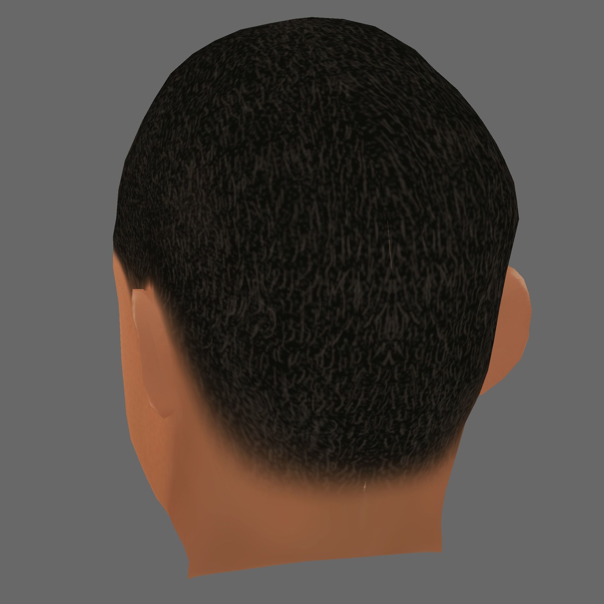 Daniel Washington Head - Low poly head for game Low-poly 3D model_3