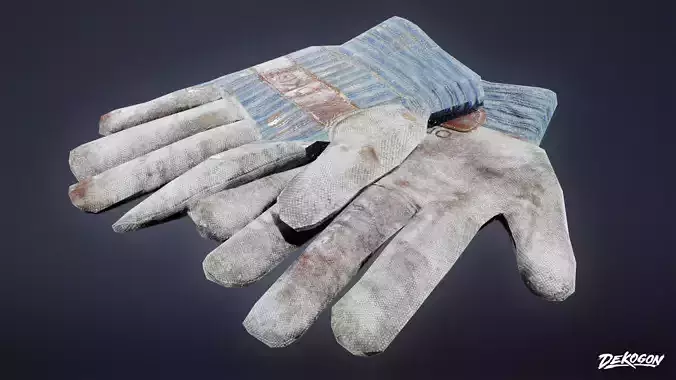 TOOLSHED - Gloves 01 - LOW POLY Low-poly 3D model