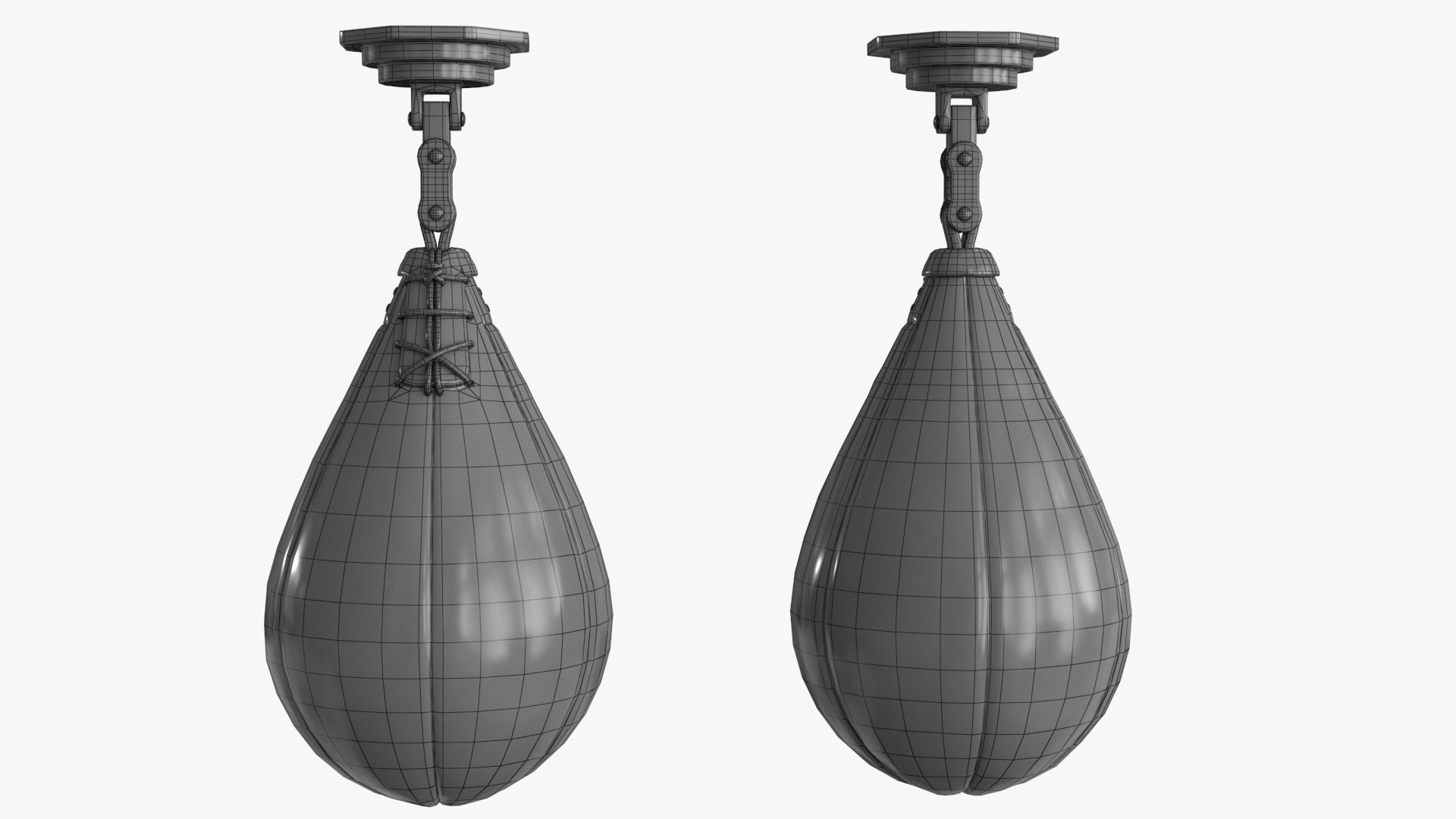 Boxing Punching Speed Bag v1 Low-poly 3D model_13