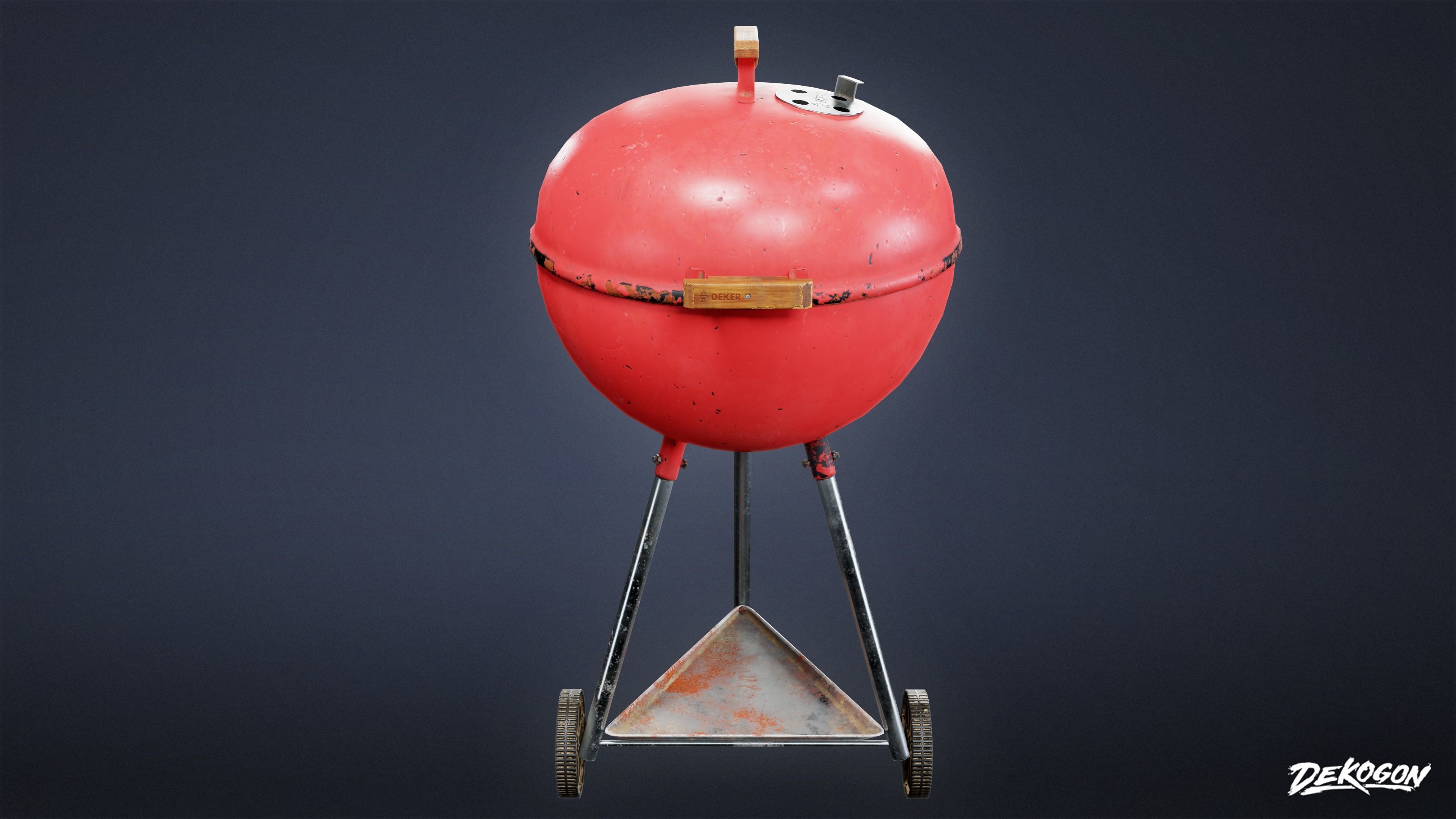 TOOLSHED - Grill 01 - LOW POLY Low-poly 3D model_3