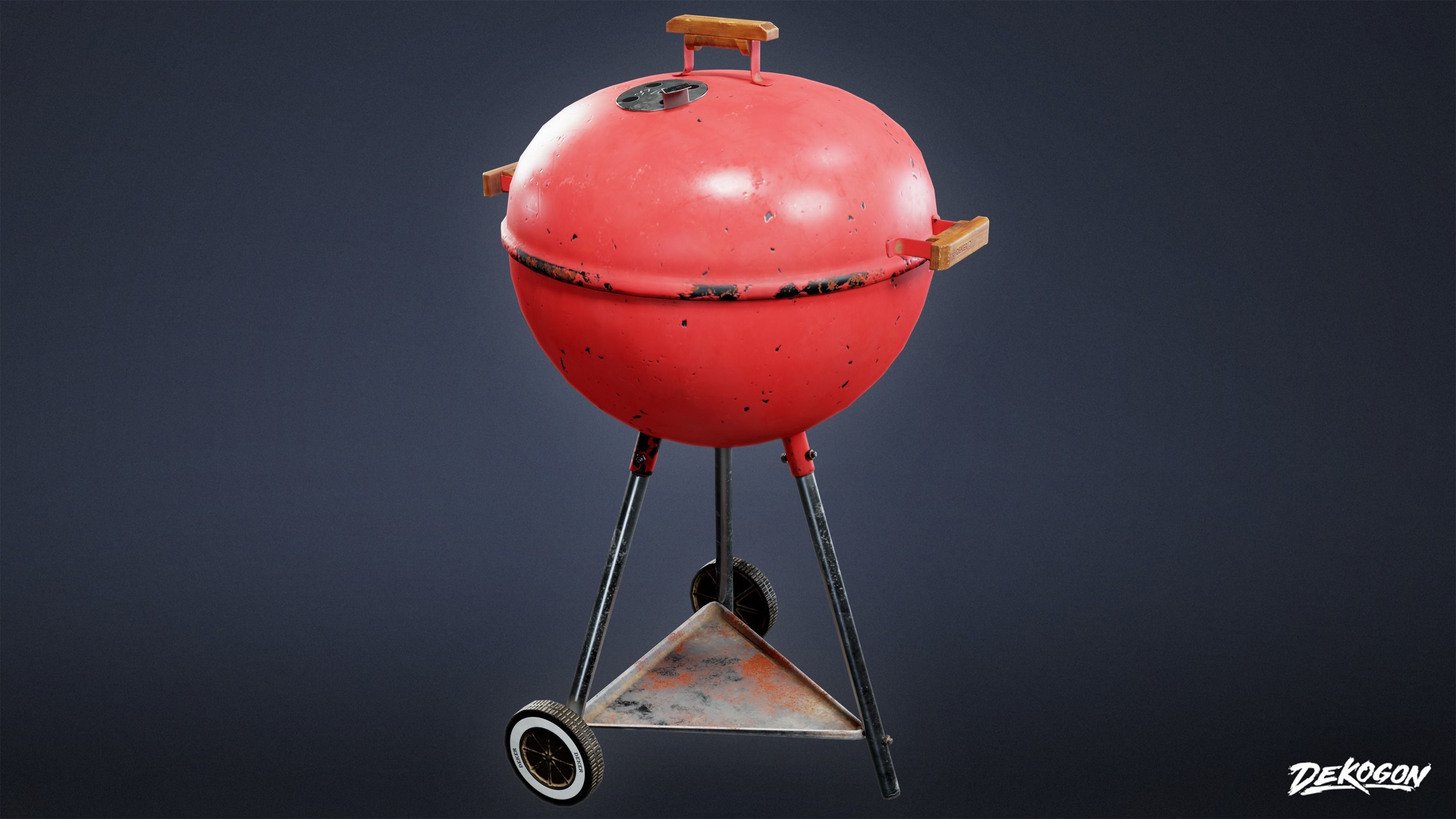 TOOLSHED - Grill 01 - LOW POLY Low-poly 3D model_0