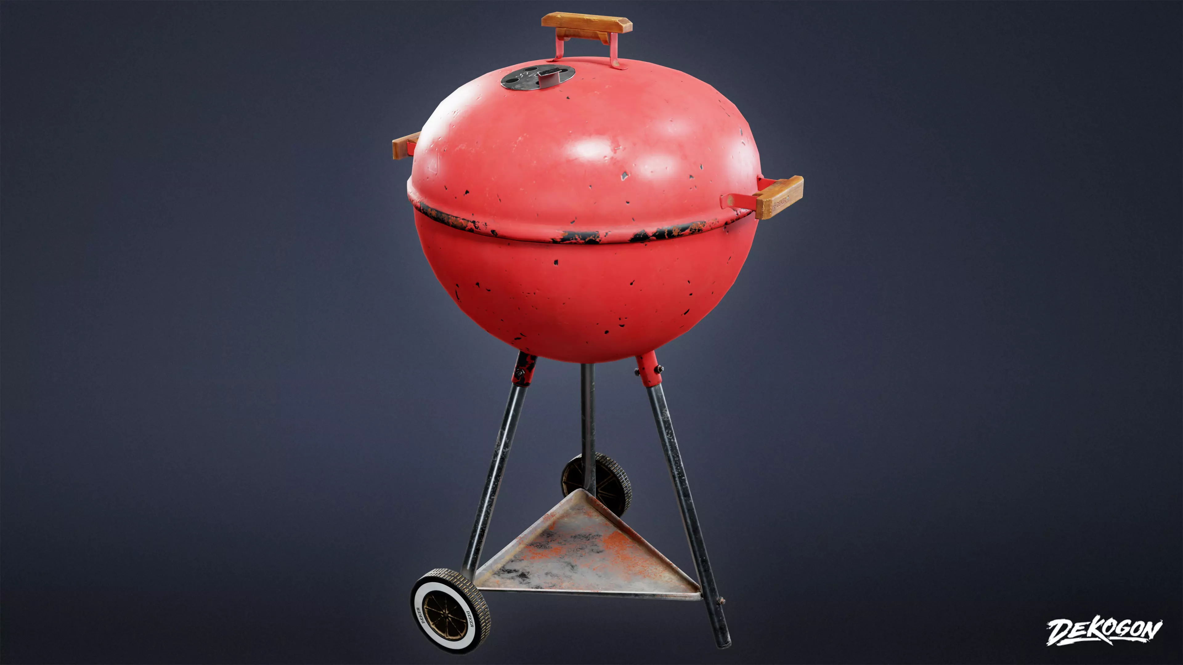 TOOLSHED - Grill 01 - LOW POLY Low-poly 3D model_0