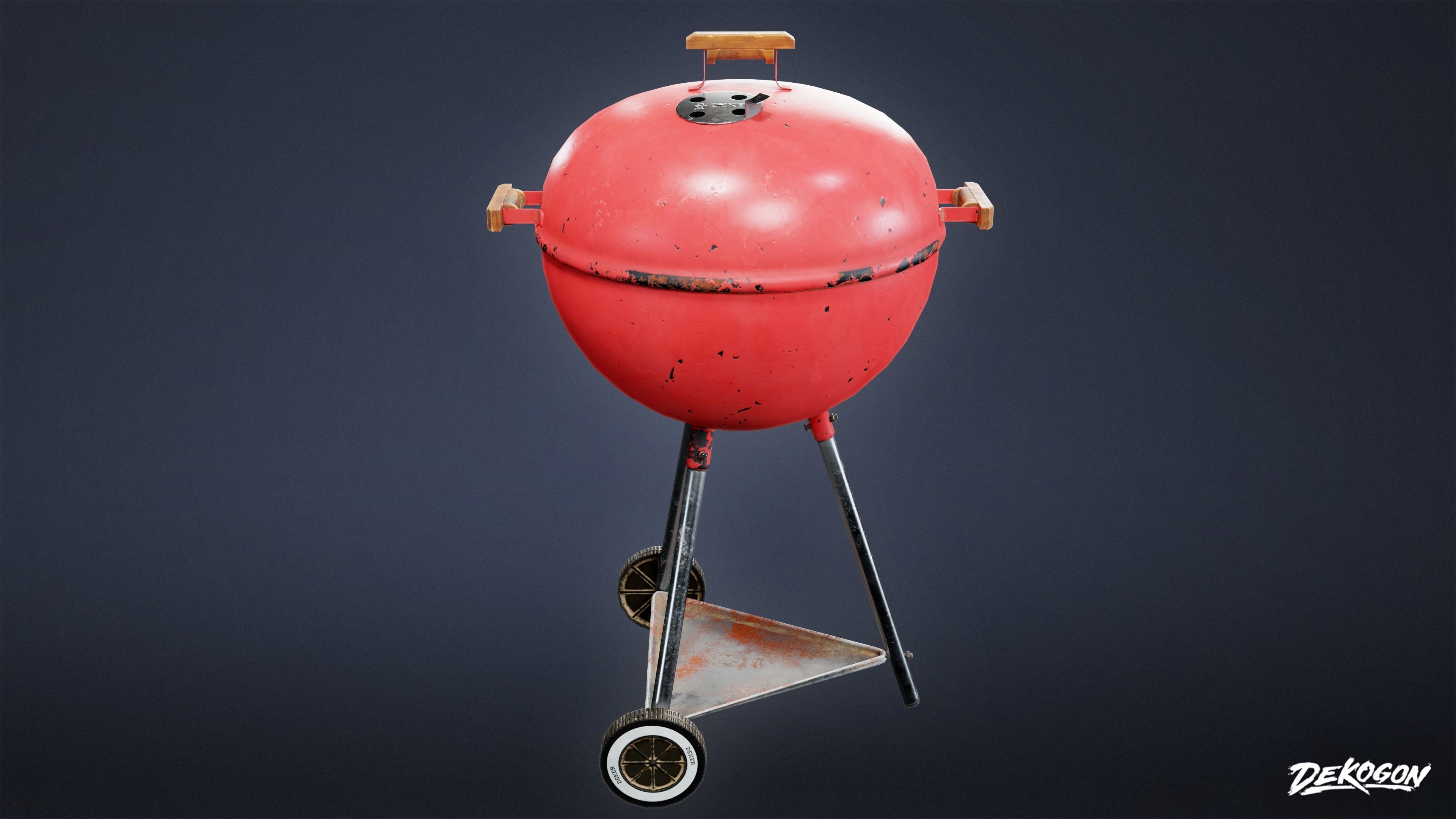 TOOLSHED - Grill 01 - LOW POLY Low-poly 3D model_2