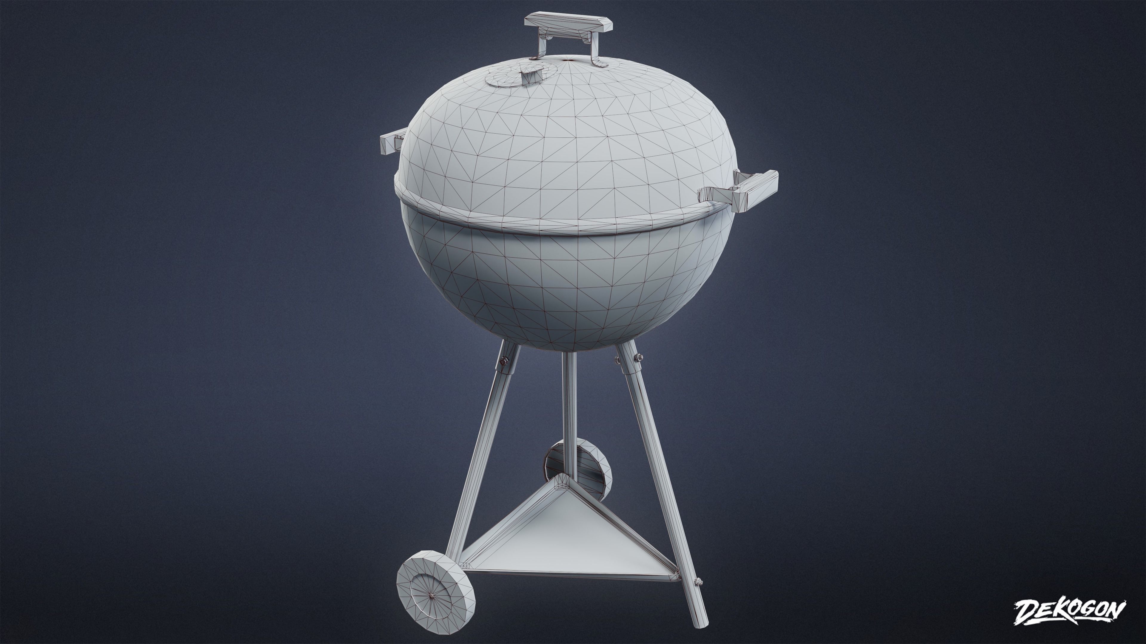 TOOLSHED - Grill 01 - LOW POLY Low-poly 3D model_1