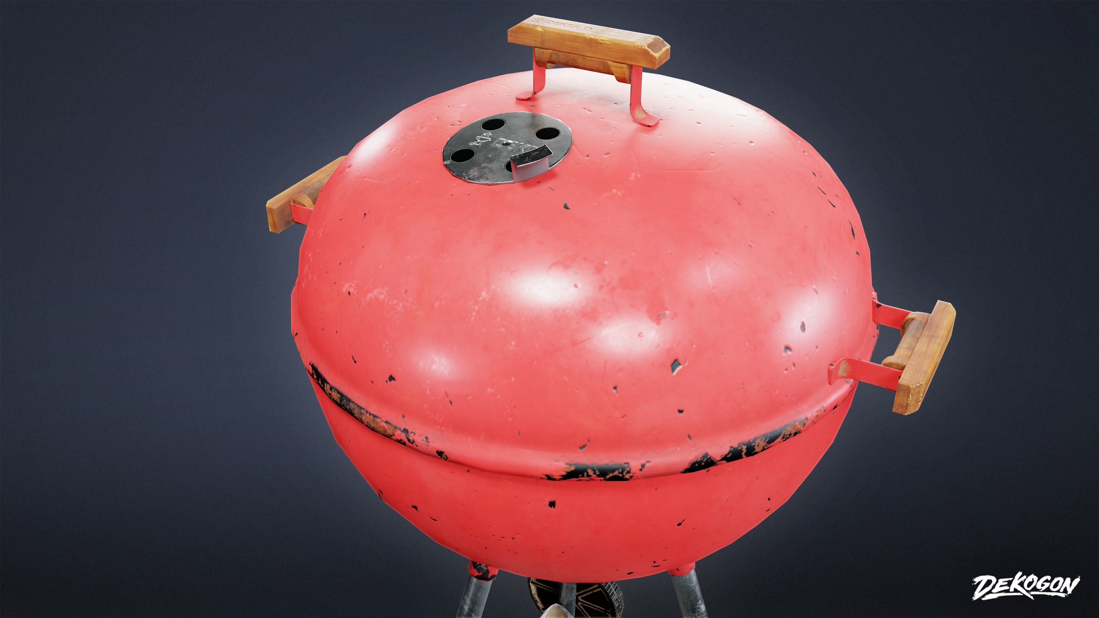 TOOLSHED - Grill 01 - LOW POLY Low-poly 3D model_6