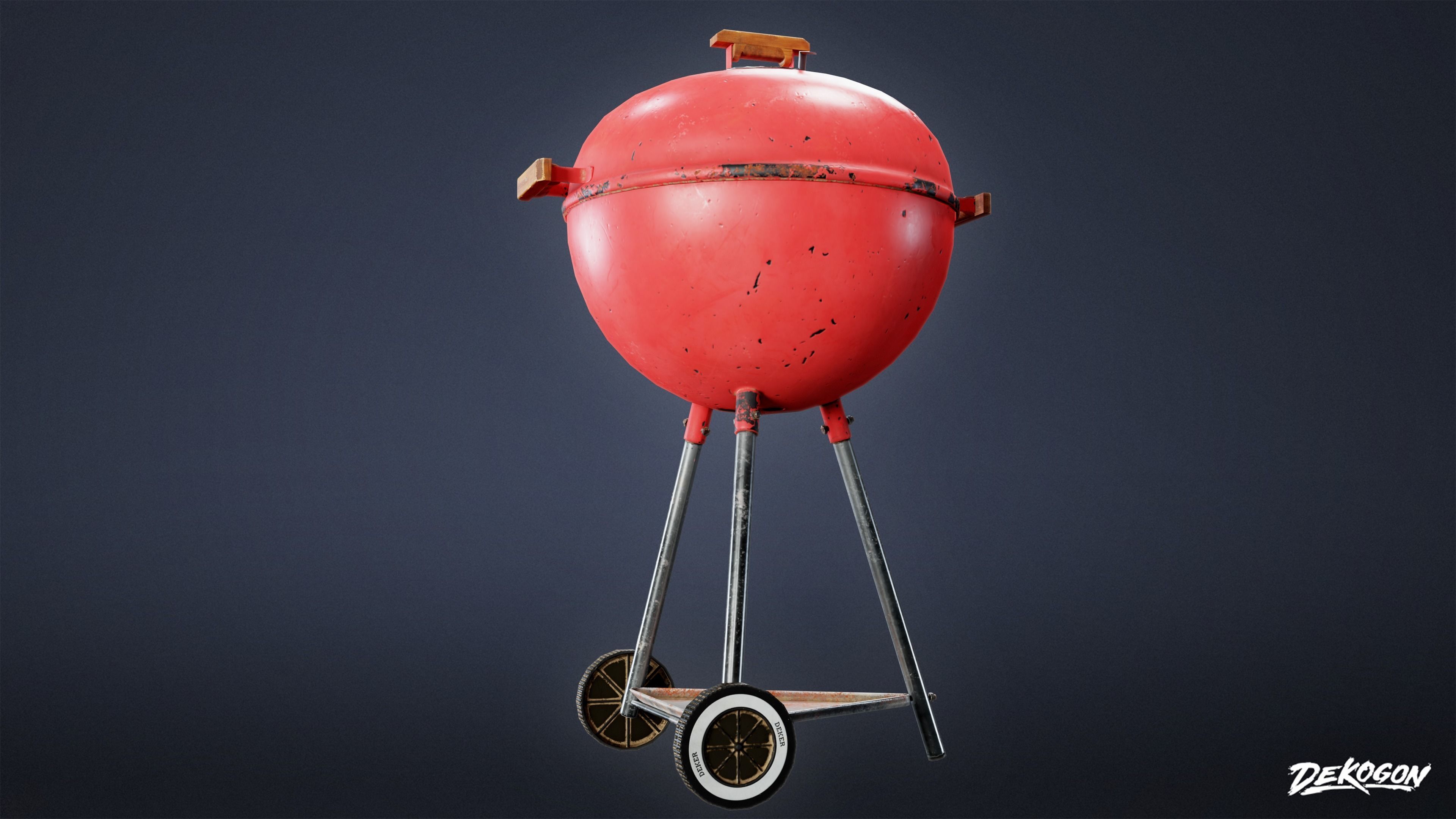 TOOLSHED - Grill 01 - LOW POLY Low-poly 3D model_7