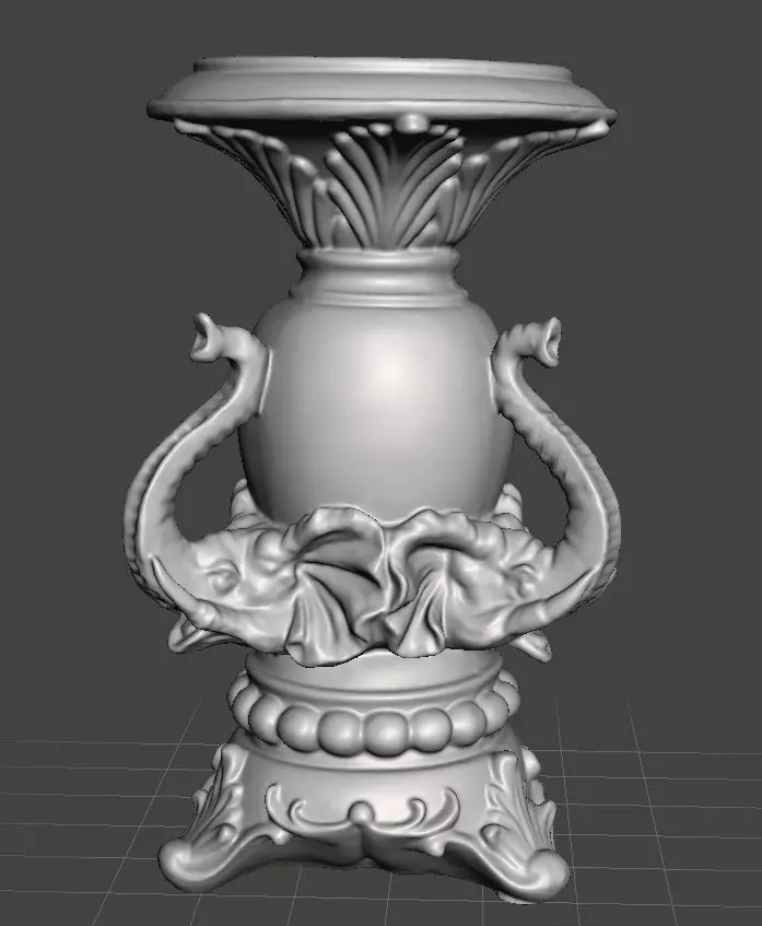 ELEPHANT CANDLE HOLDER and cover 3D print model