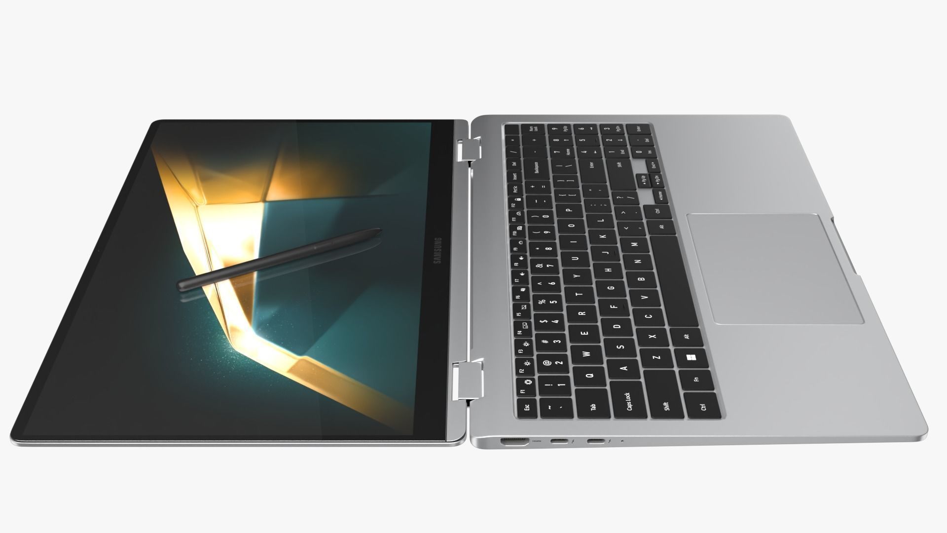 Samsung Galaxy Book 4 360 Silver 3D model_5