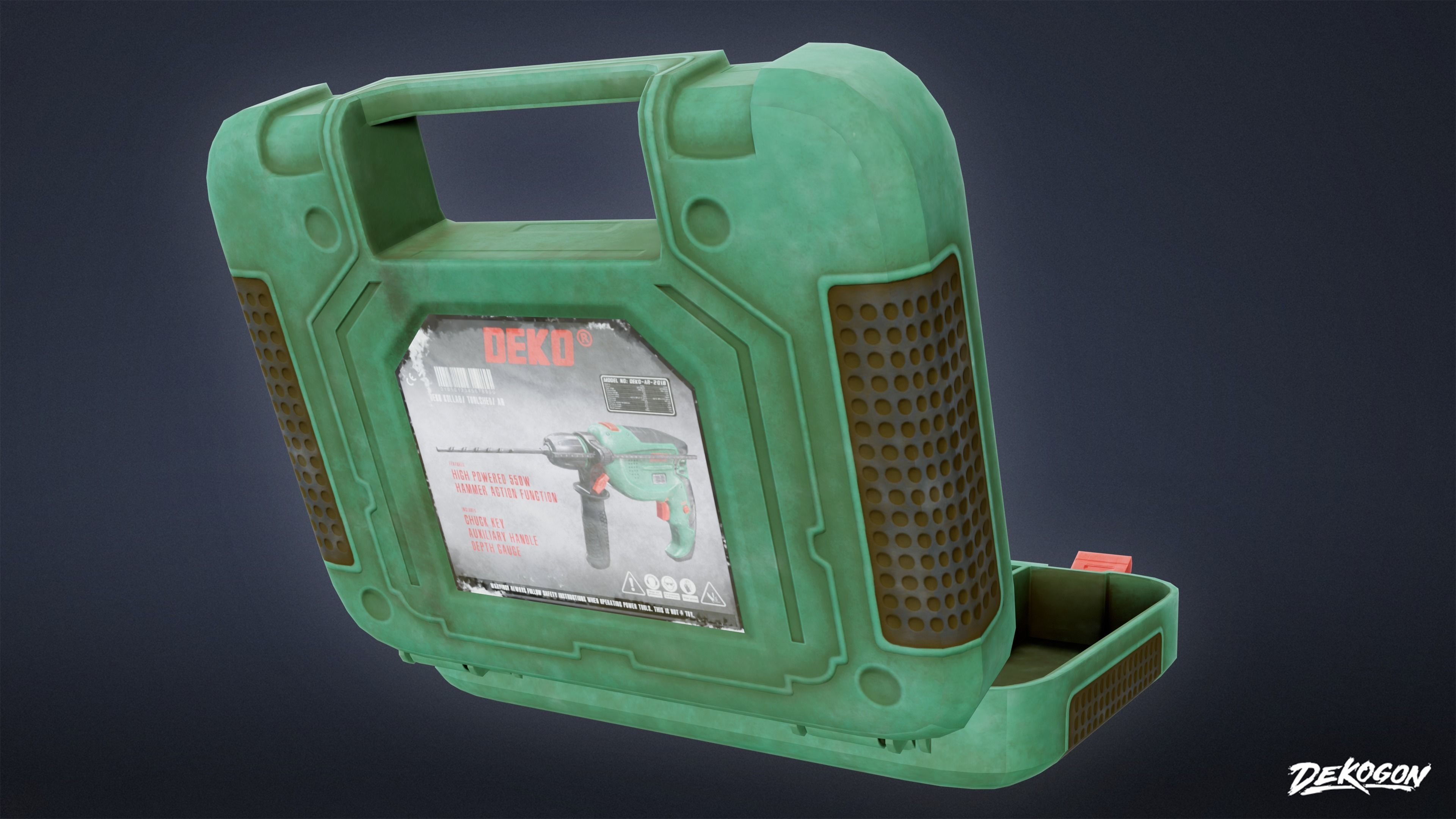 TOOLSHED - Impact Drill 01 - LOW POLY Low-poly 3D model_17