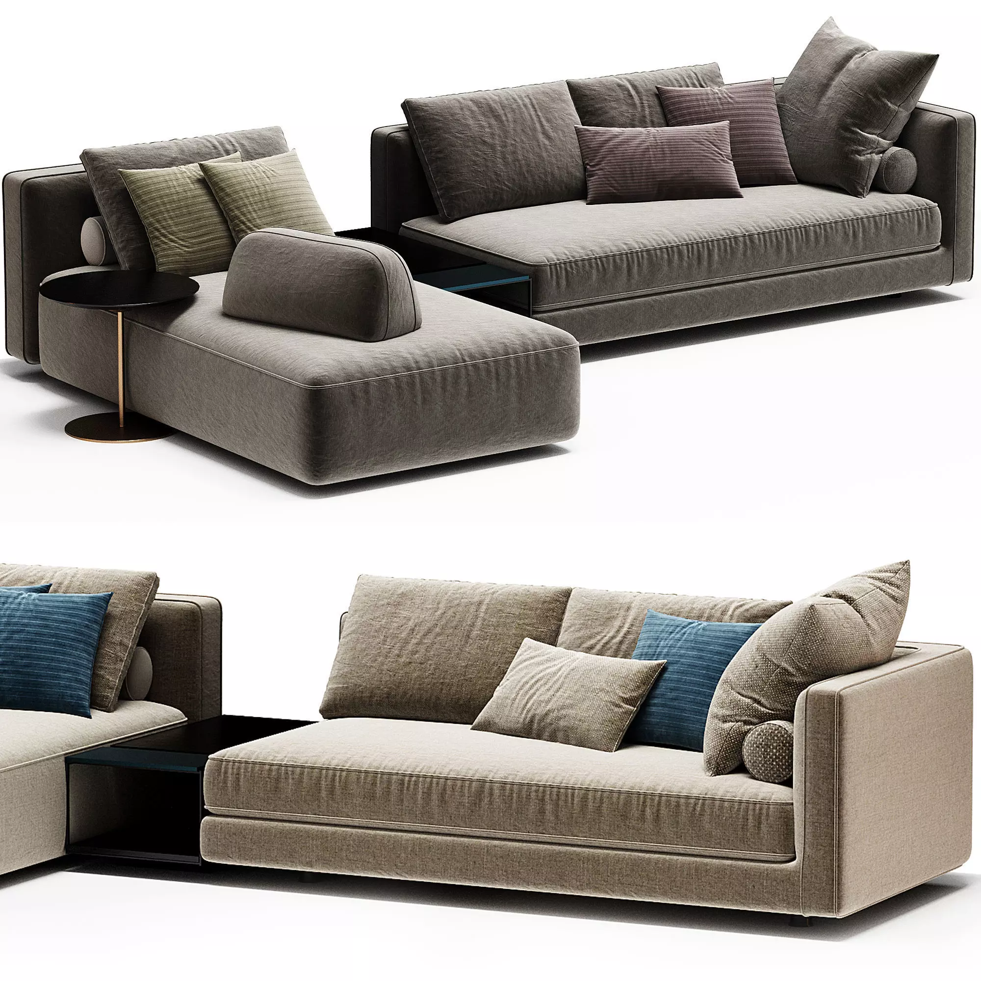 GLAM Sectional Sofa By Art Nova 3D model_0