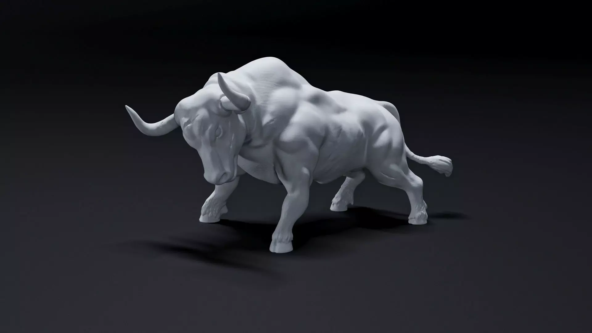 bull animal 3D print model_0