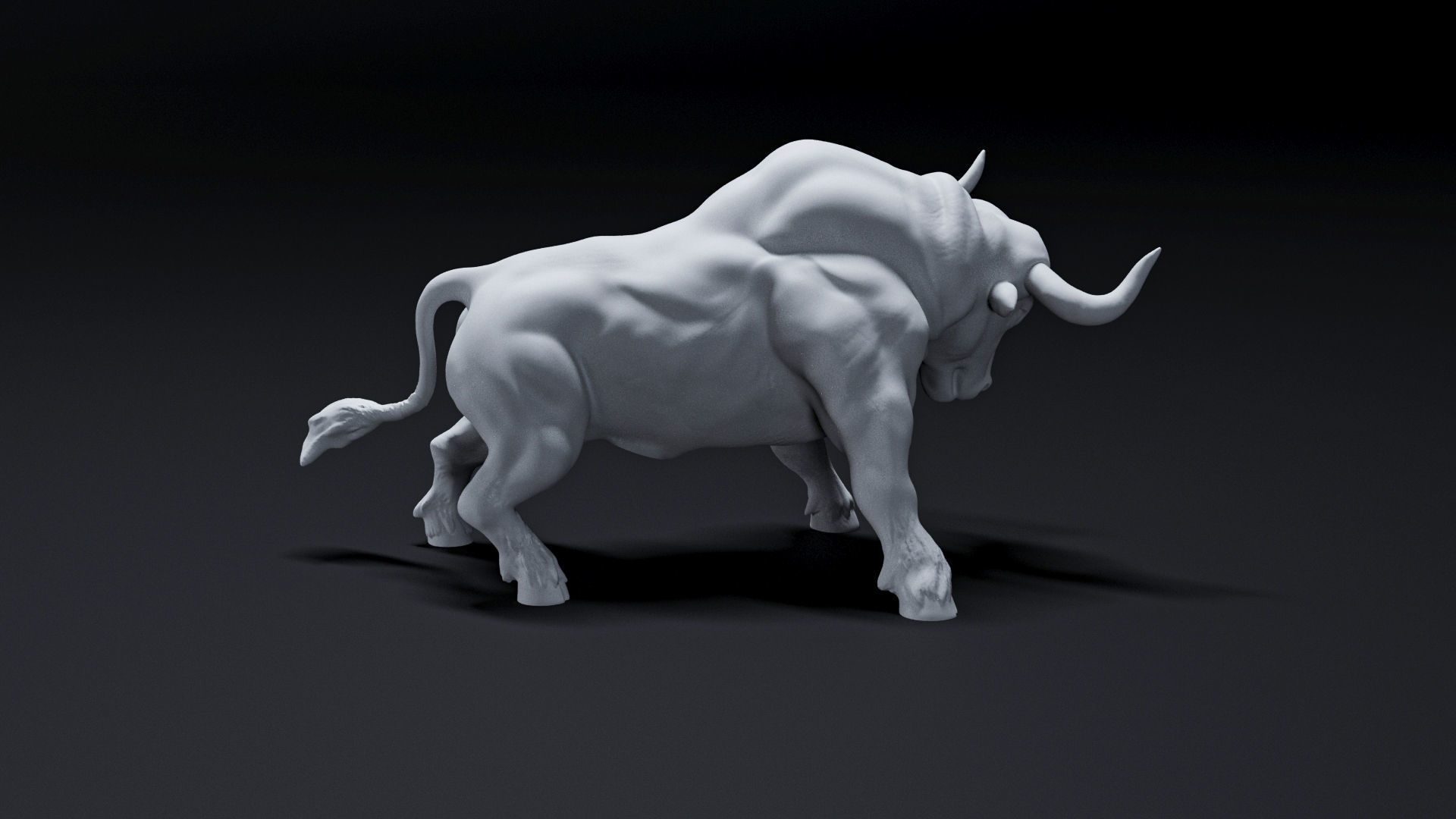 bull animal 3D print model_1
