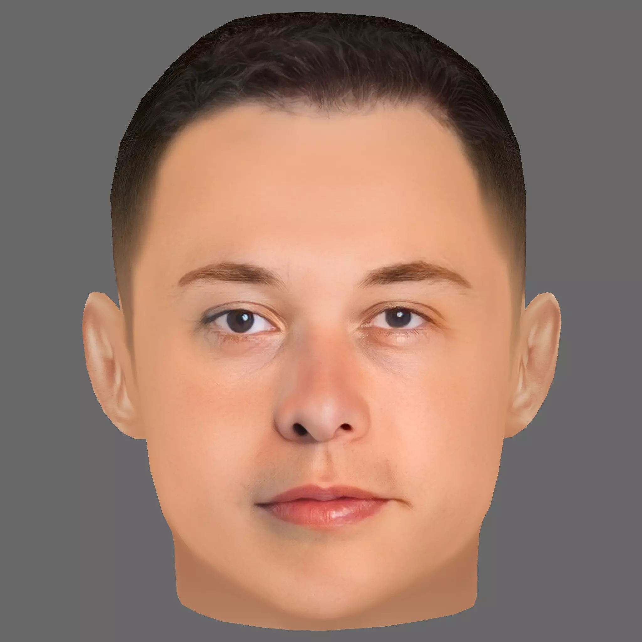 Elon Musk Head - Low poly head for game Low-poly 3D model