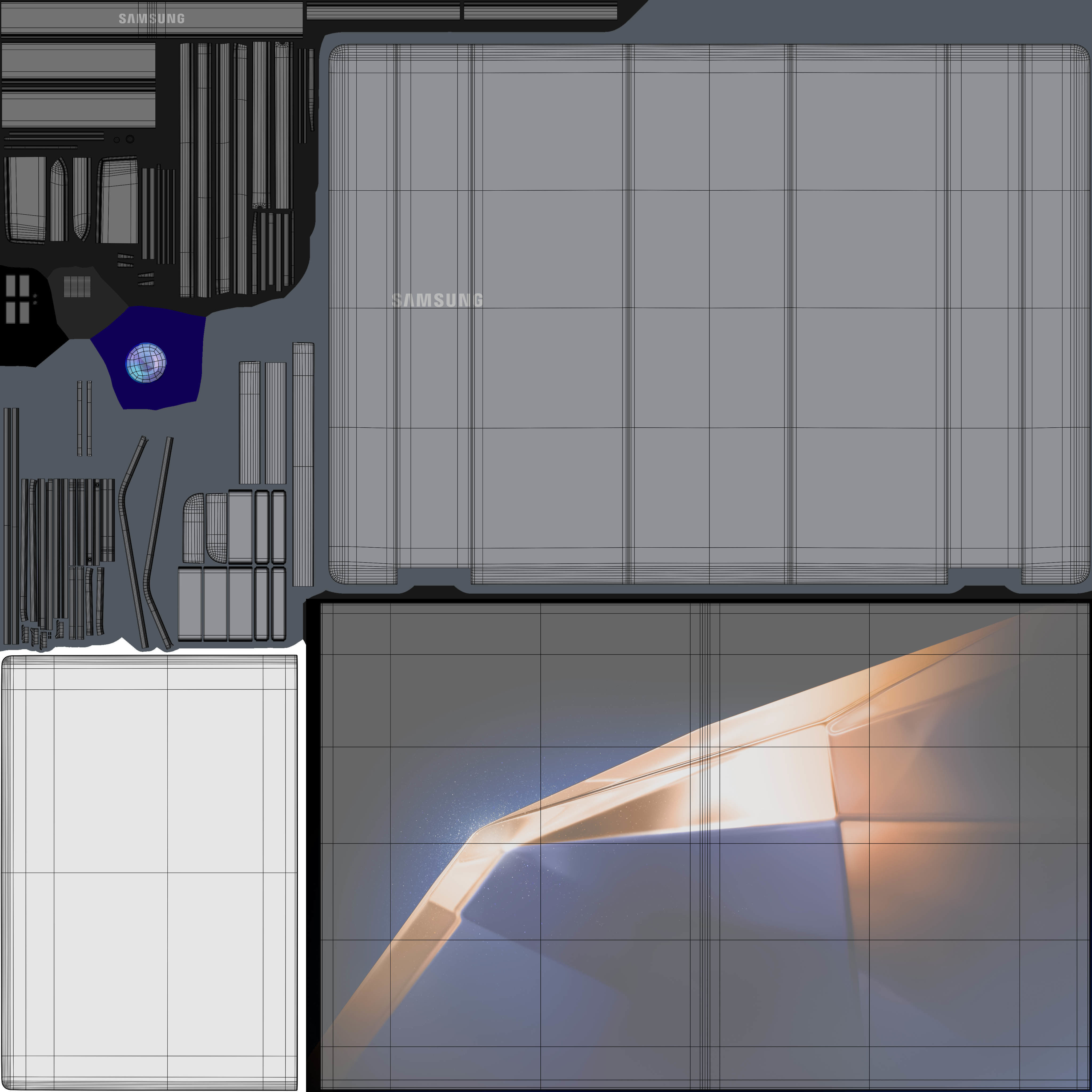 Samsung Galaxy Book 4 Pro 360 Gray 3D model_12