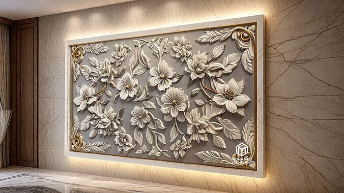 CNC Wall Panels Modern Wall Decor 05 3D print model