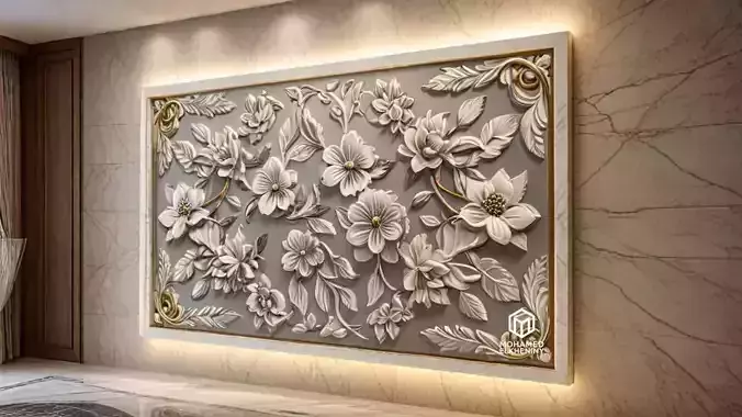 CNC Wall Panels Modern Wall Decor 05 3D print model