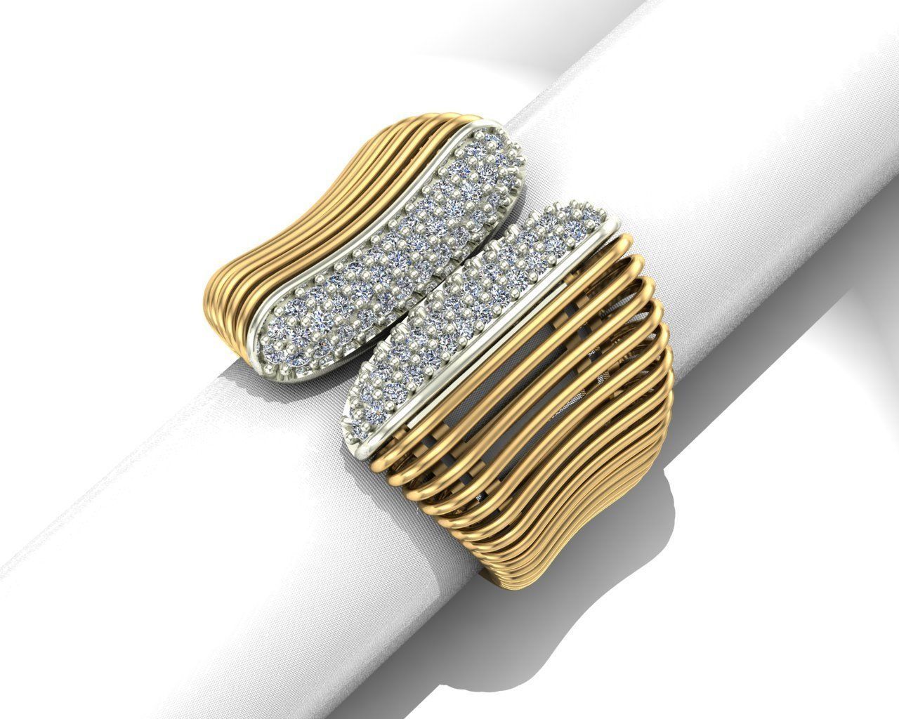 Striped ring 3D print model_1