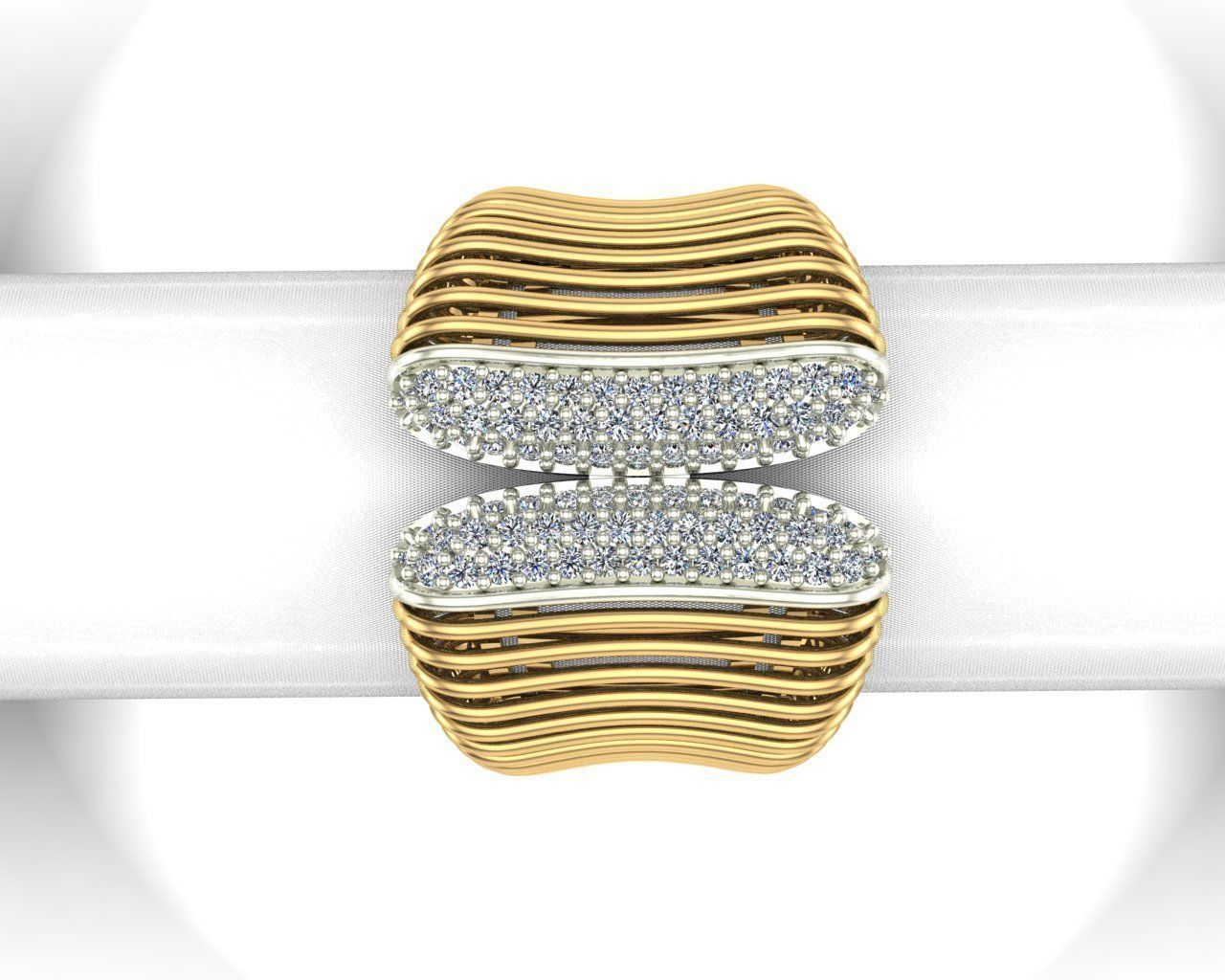 Striped ring 3D print model_3