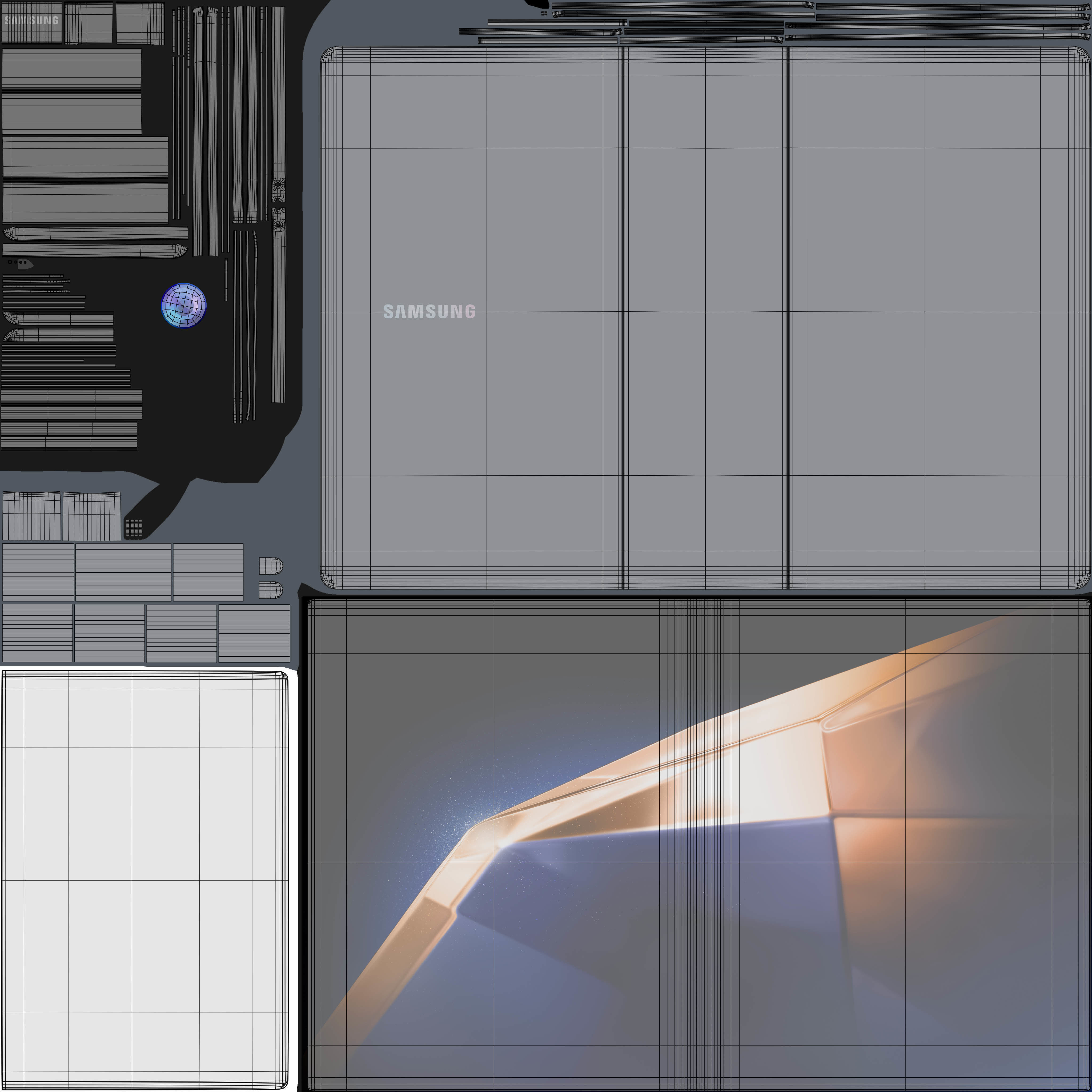 Samsung Galaxy Book 4 Ultra Gray 3D model_10