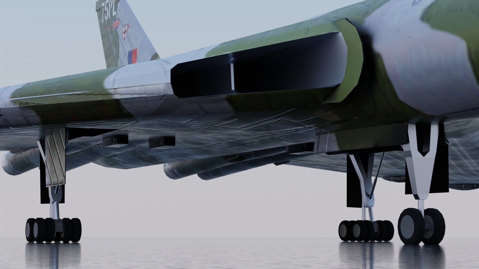 Avro Vulcan Low-poly 3D model_10