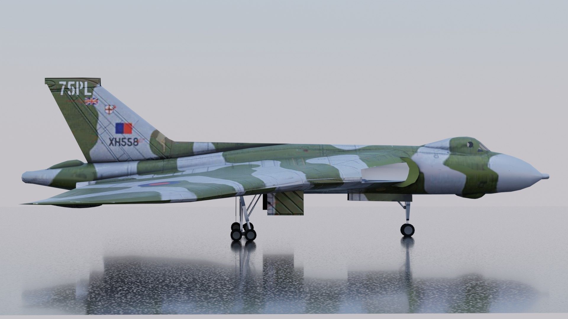 Avro Vulcan Low-poly 3D model_6