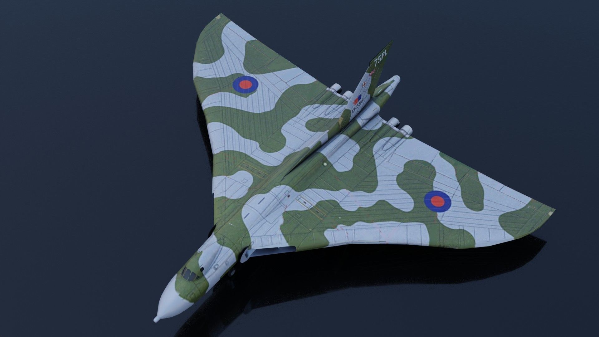 Avro Vulcan Low-poly 3D model_8