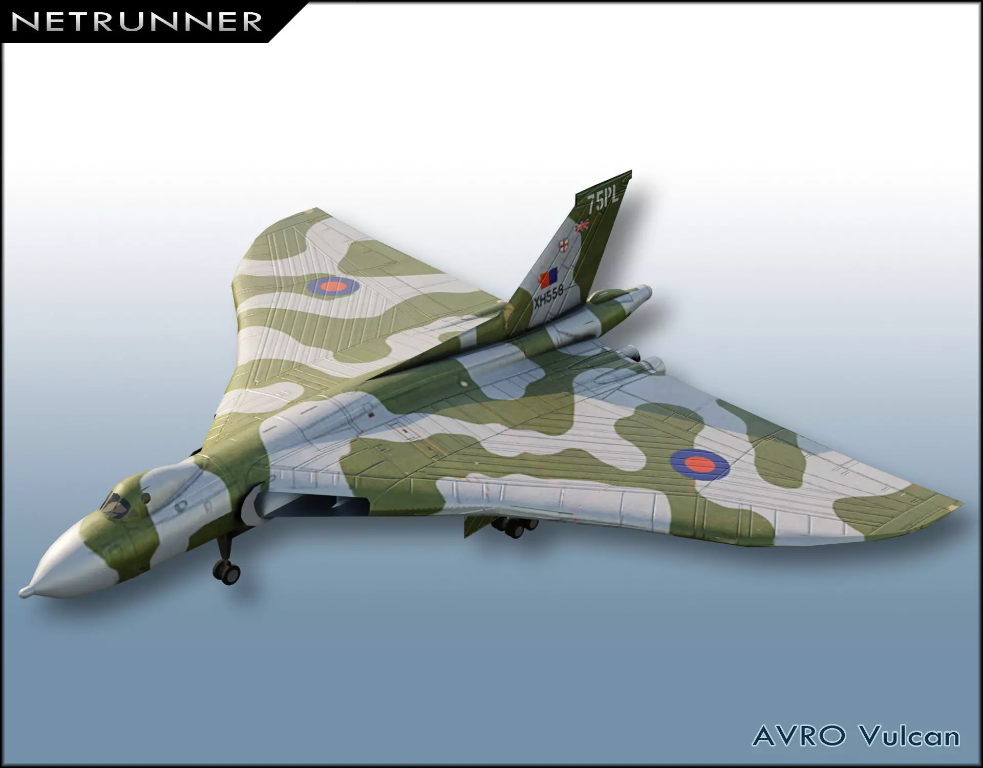 Avro Vulcan Low-poly 3D model_0