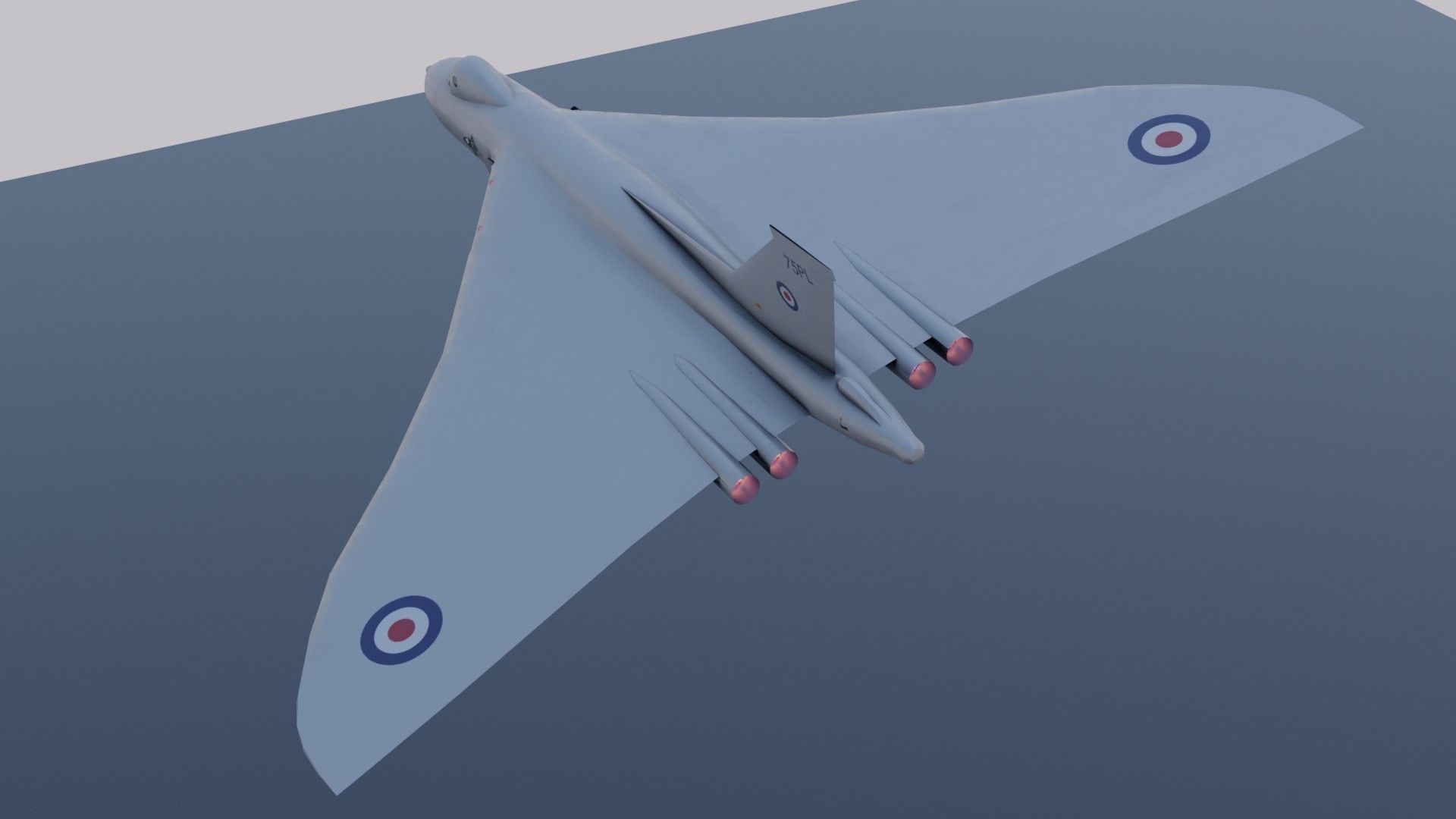 Avro Vulcan Low-poly 3D model_14