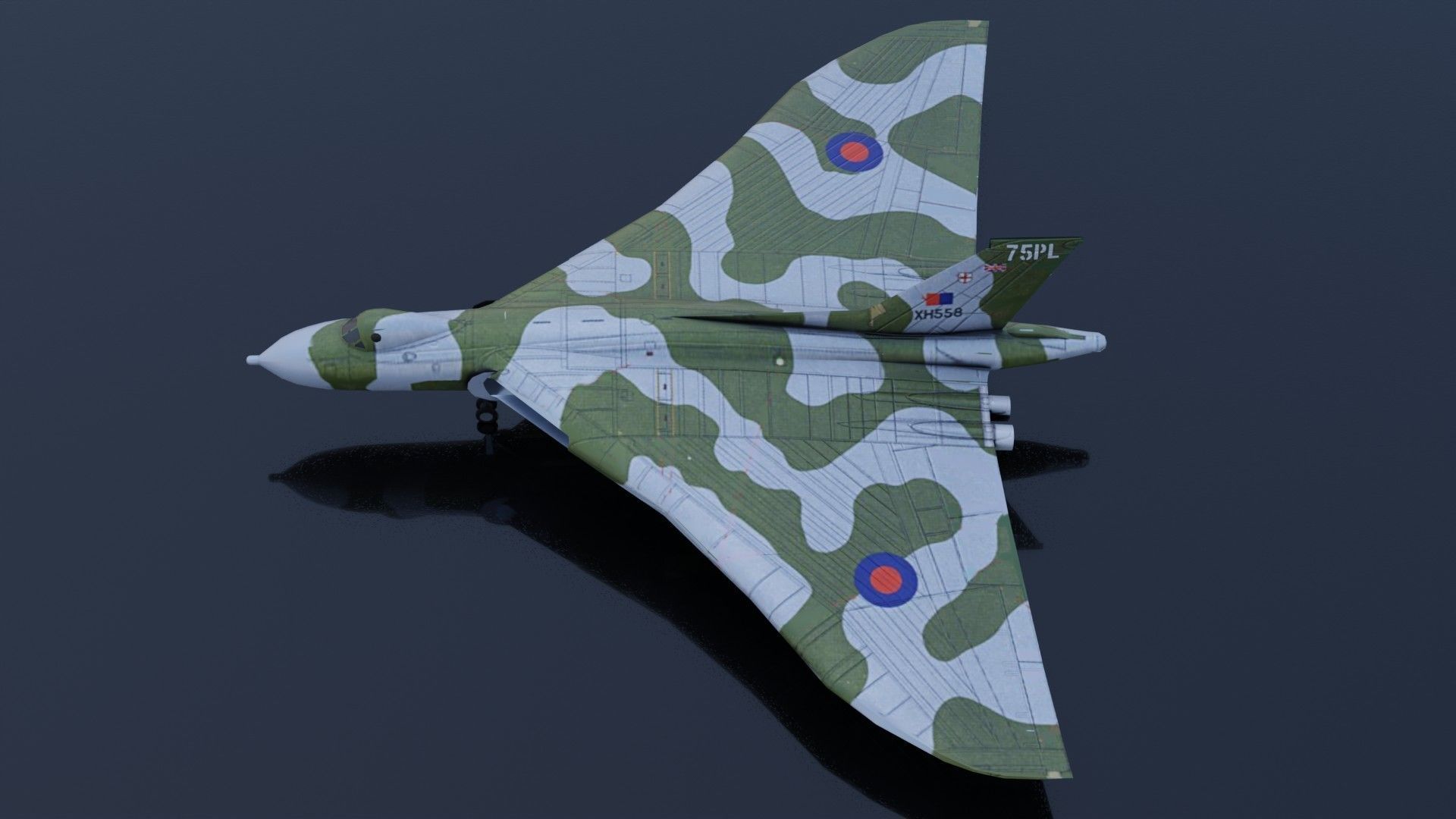 Avro Vulcan Low-poly 3D model_2