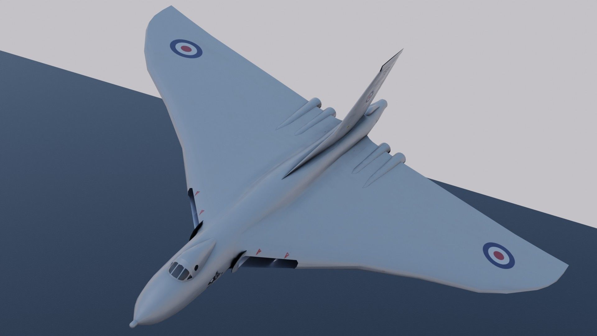 Avro Vulcan Low-poly 3D model_13