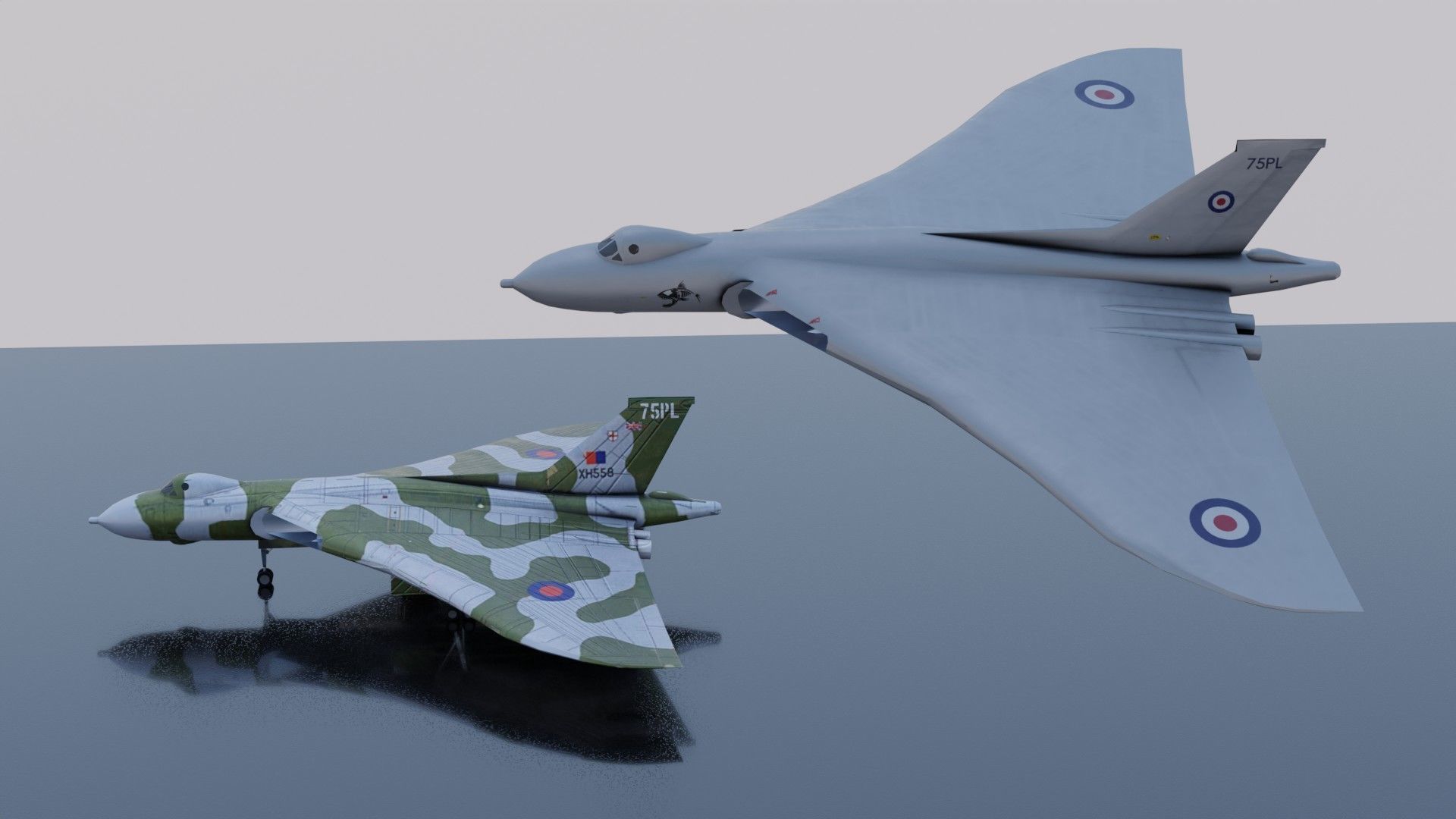 Avro Vulcan Low-poly 3D model_15
