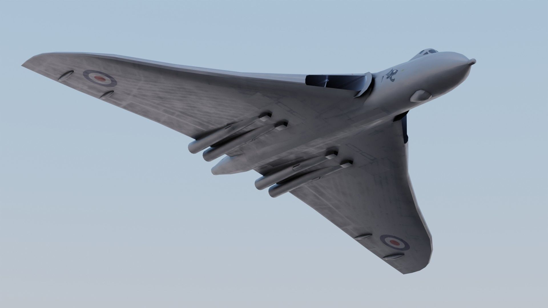 Avro Vulcan Low-poly 3D model_11